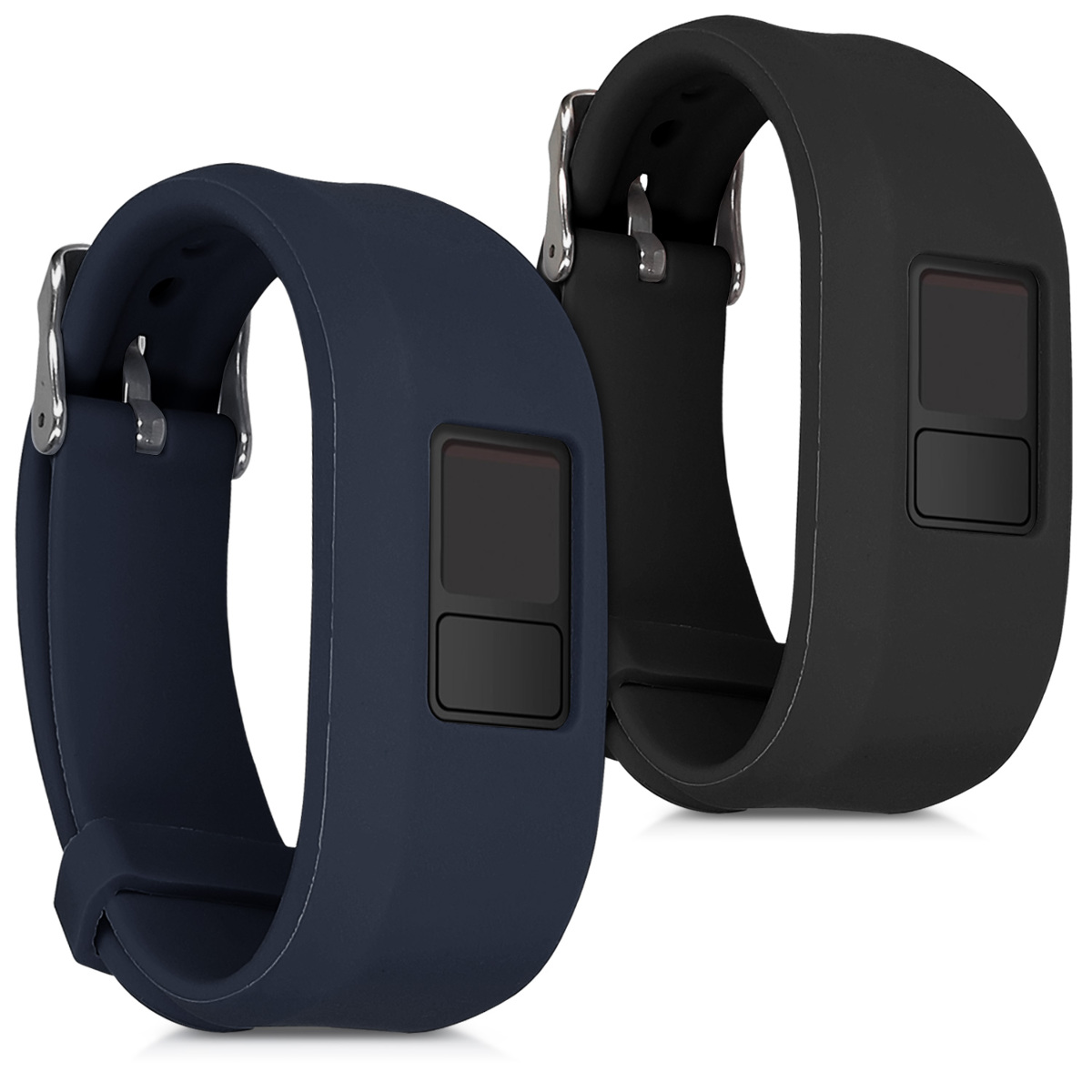 Řemínky pro Garmin Vivofit 3 kwmobile silikonové - černá / tmavě modrá
