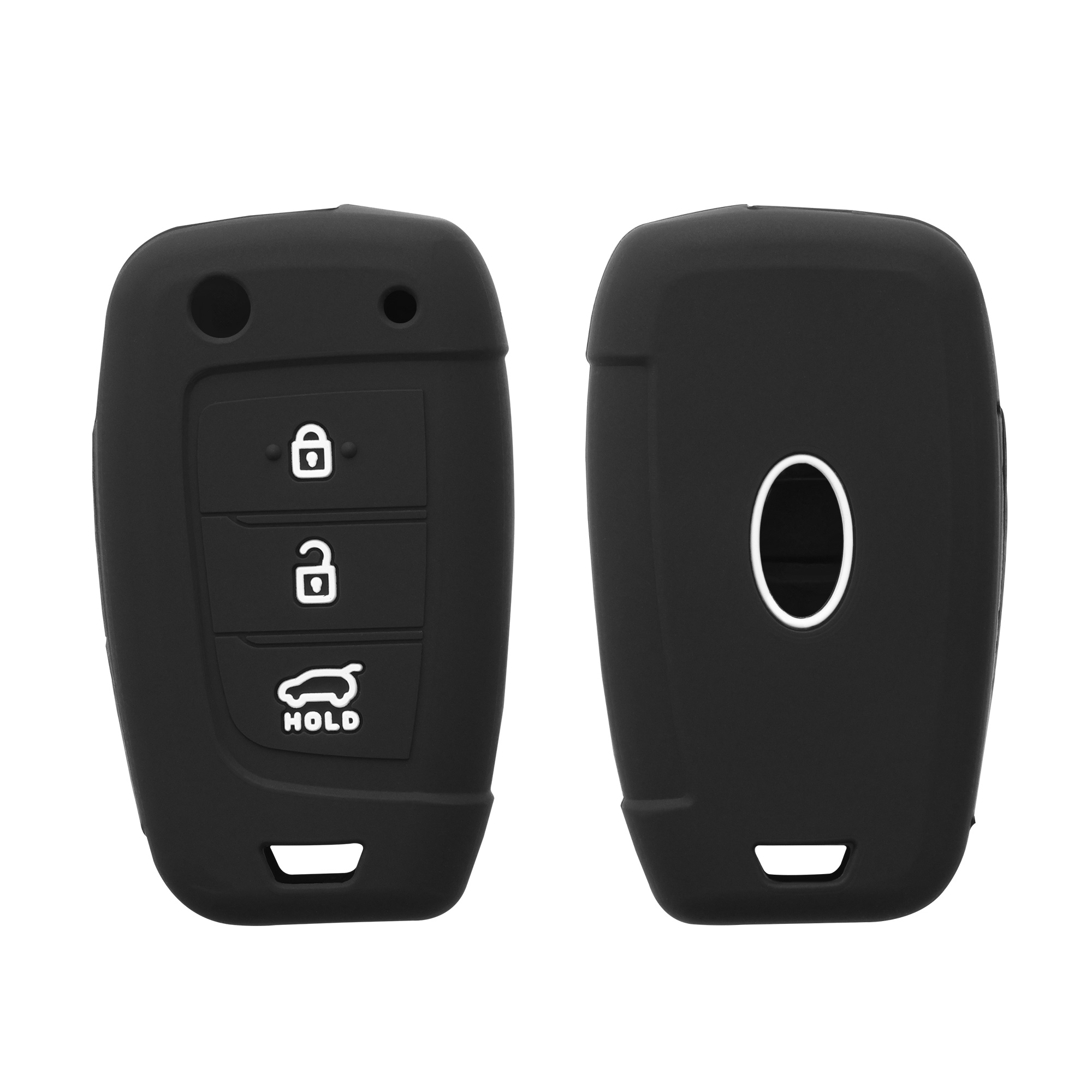Pouzdro na klíč od auta kwmobile pro Hyundai 3 Button Car Flip Key - černá