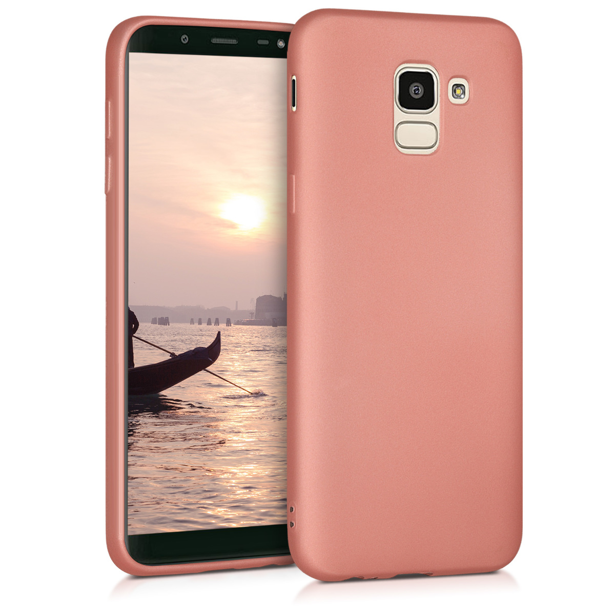 Metalický kryt na mobil Samsung Galaxy J6 kwmobile metalicky rose gold