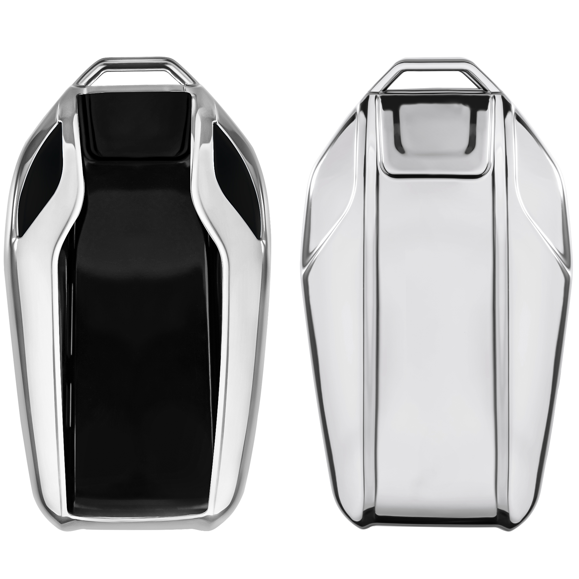 Tpu pouzdro na klíč od auta BMW Display Key Anti-Slip leskle stříbrné