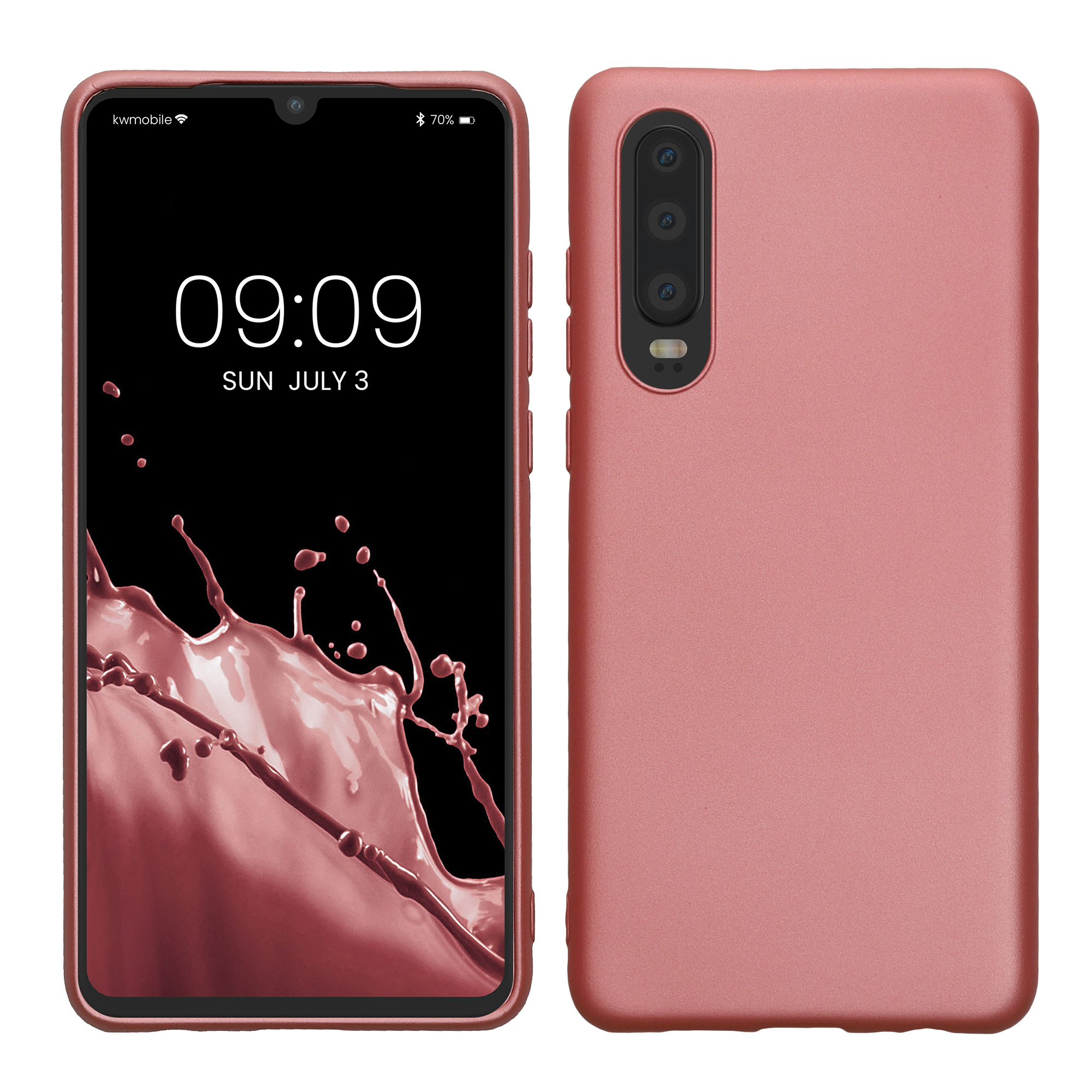 Kryt kwmobile Huawei P30, metalická růžově zlatá