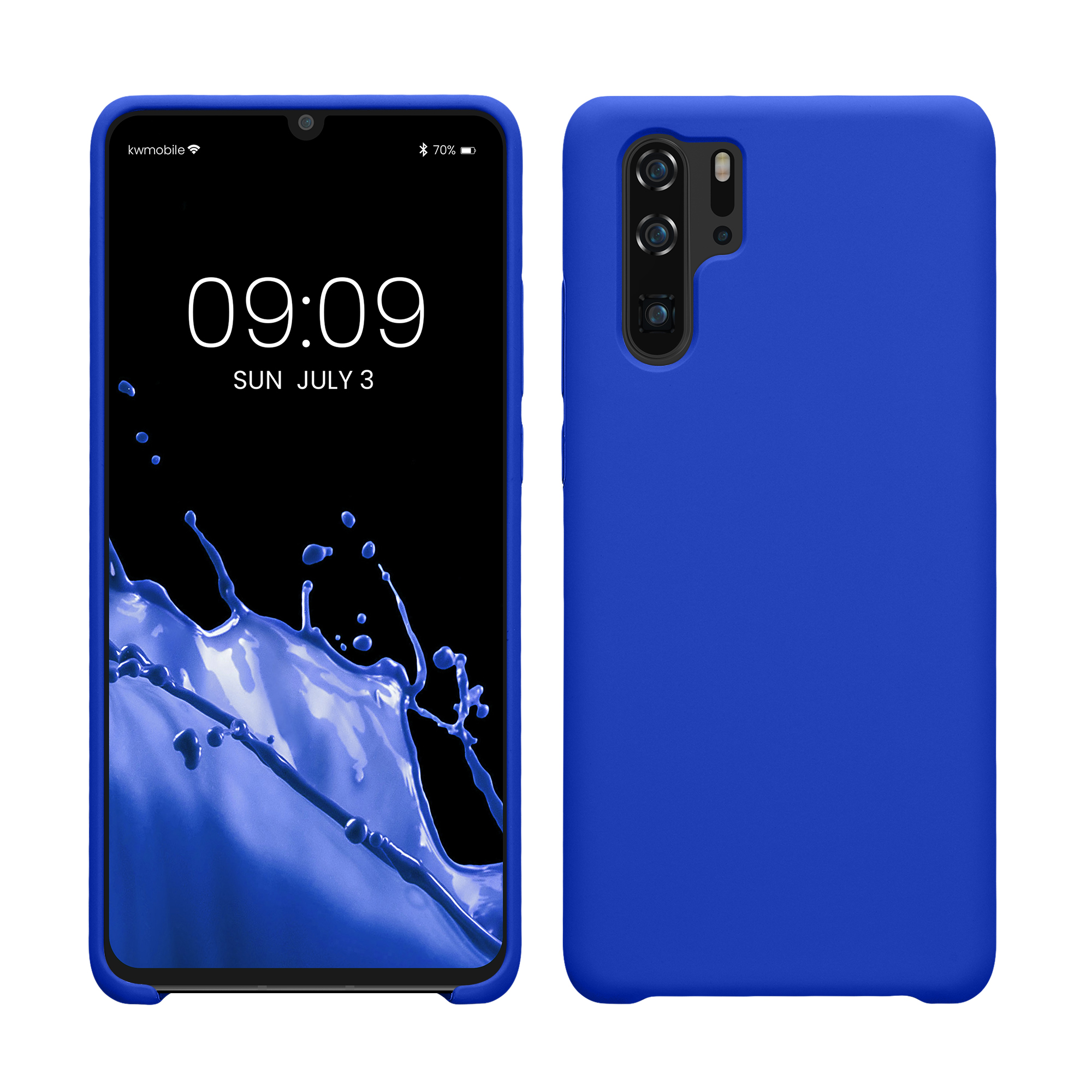 Pouzdro pro Huawei P30 Pro kwmobile silikonové - baltská modrá