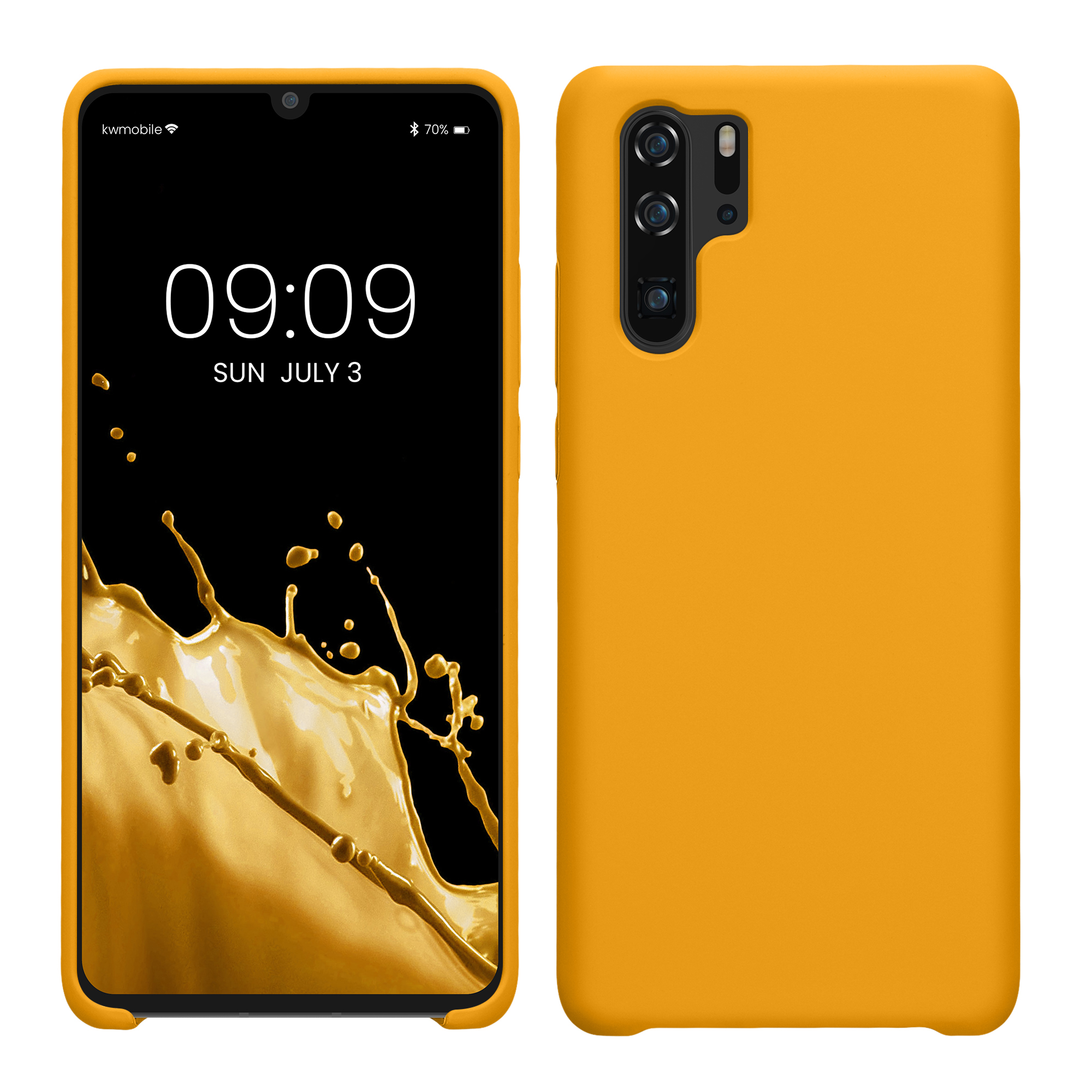 Kryt na mobil Huawei P30 Pro kwmobile - šafránově žlutá