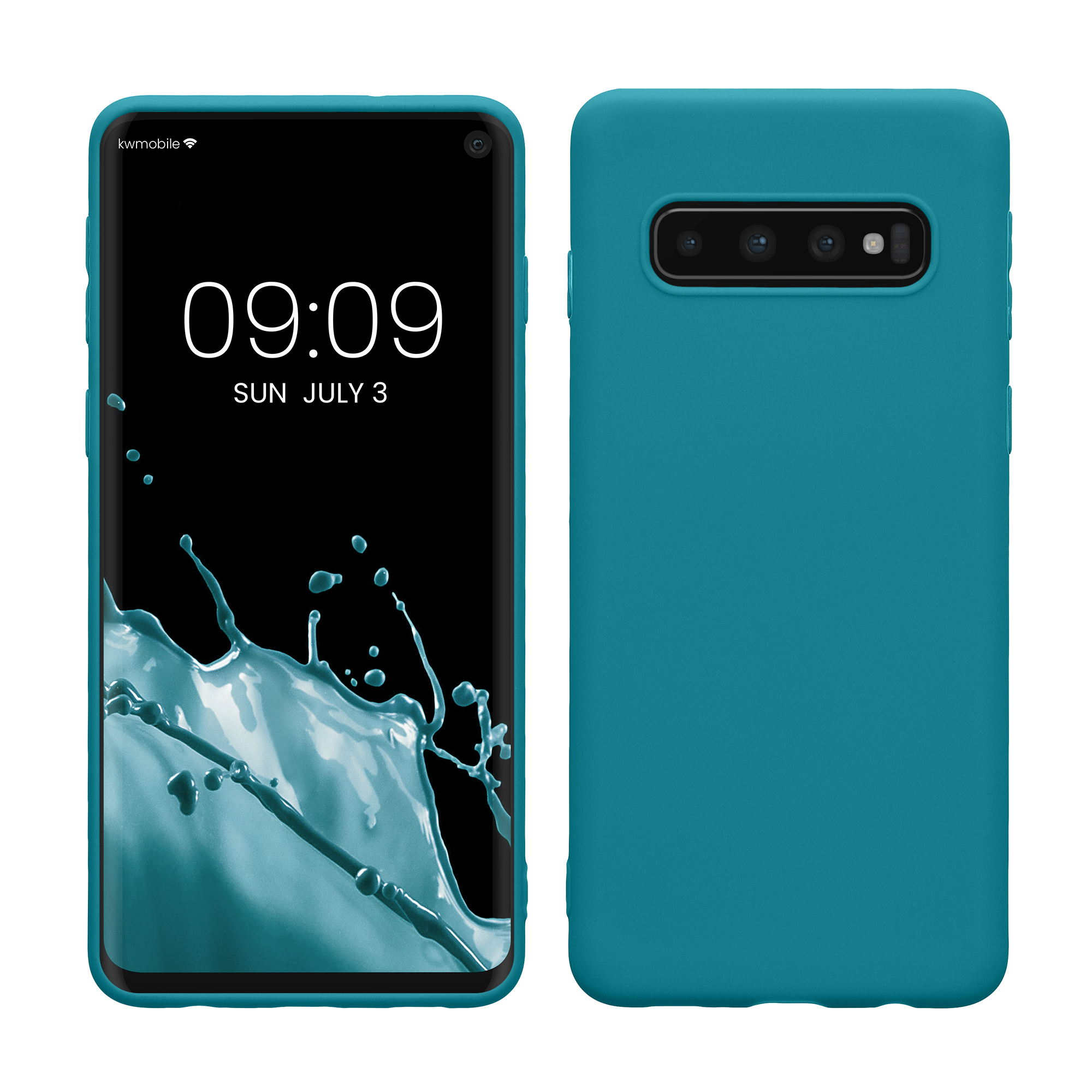 Kryt na mobil Samsung Galaxy S10 kwmobile TPU matně petrolejový