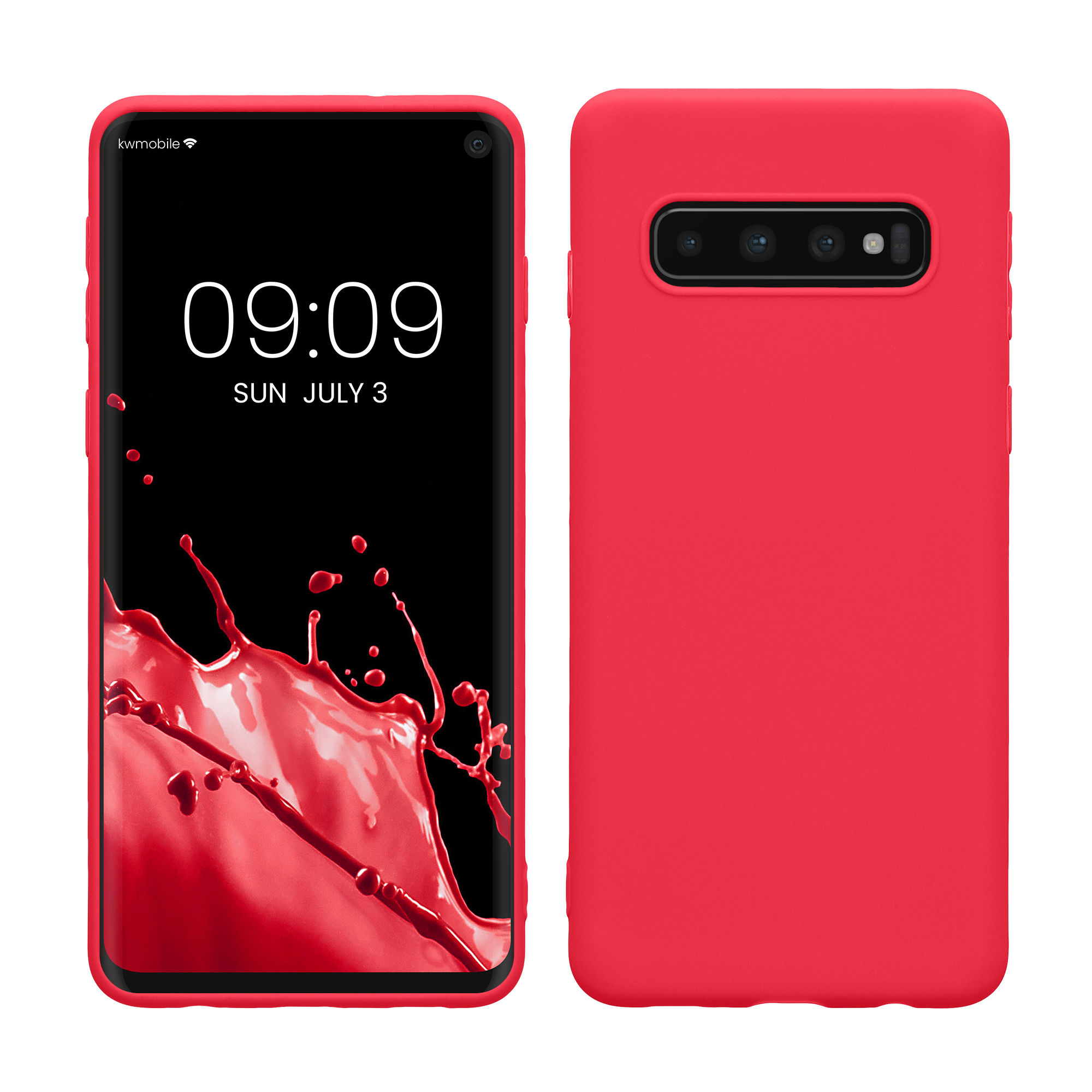 Kryt na mobil Samsung Galaxy S10 kwmobile TPU neonově růžový