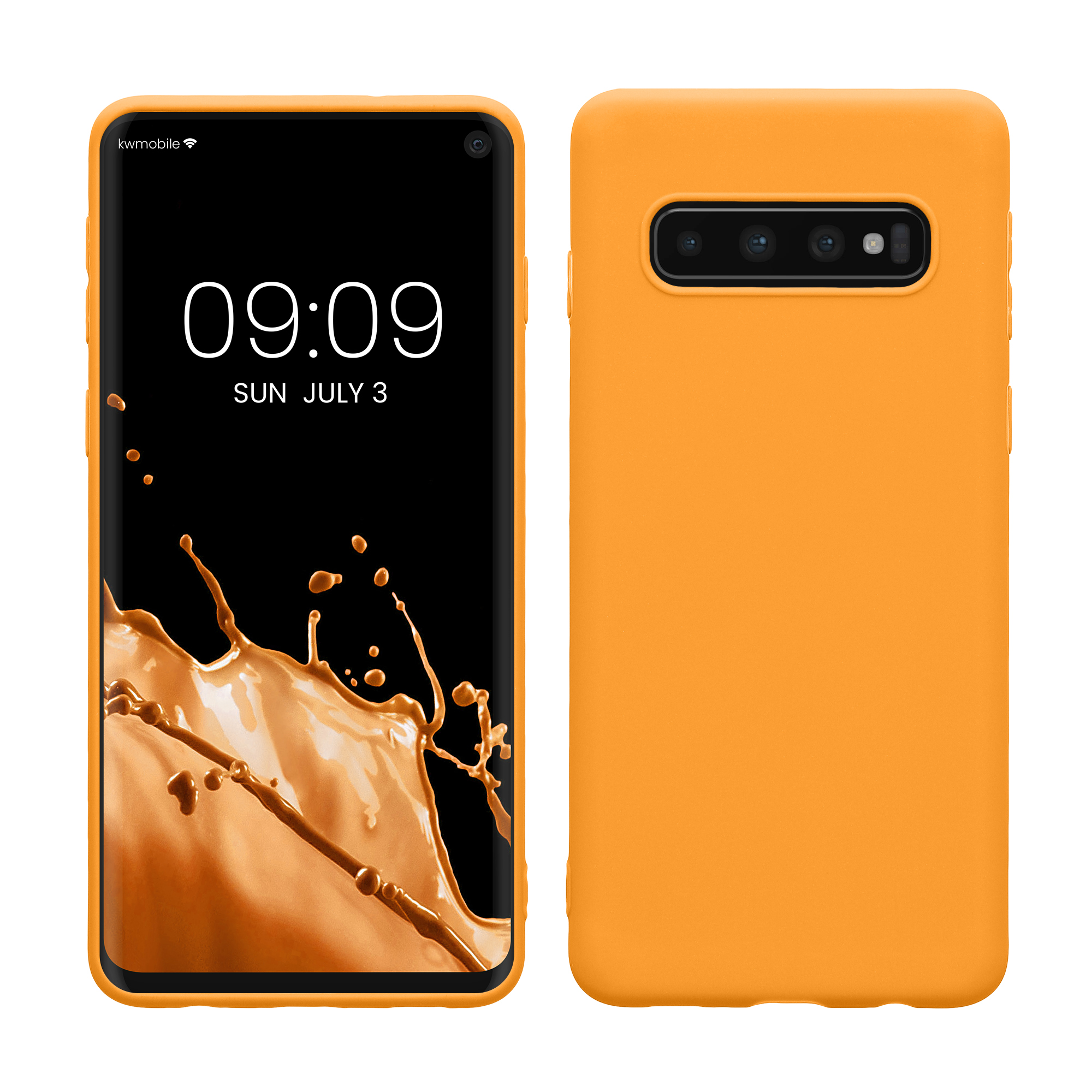 Kryt na mobil Samsung Galaxy S10 kwmobile TPU ovocně oranžový