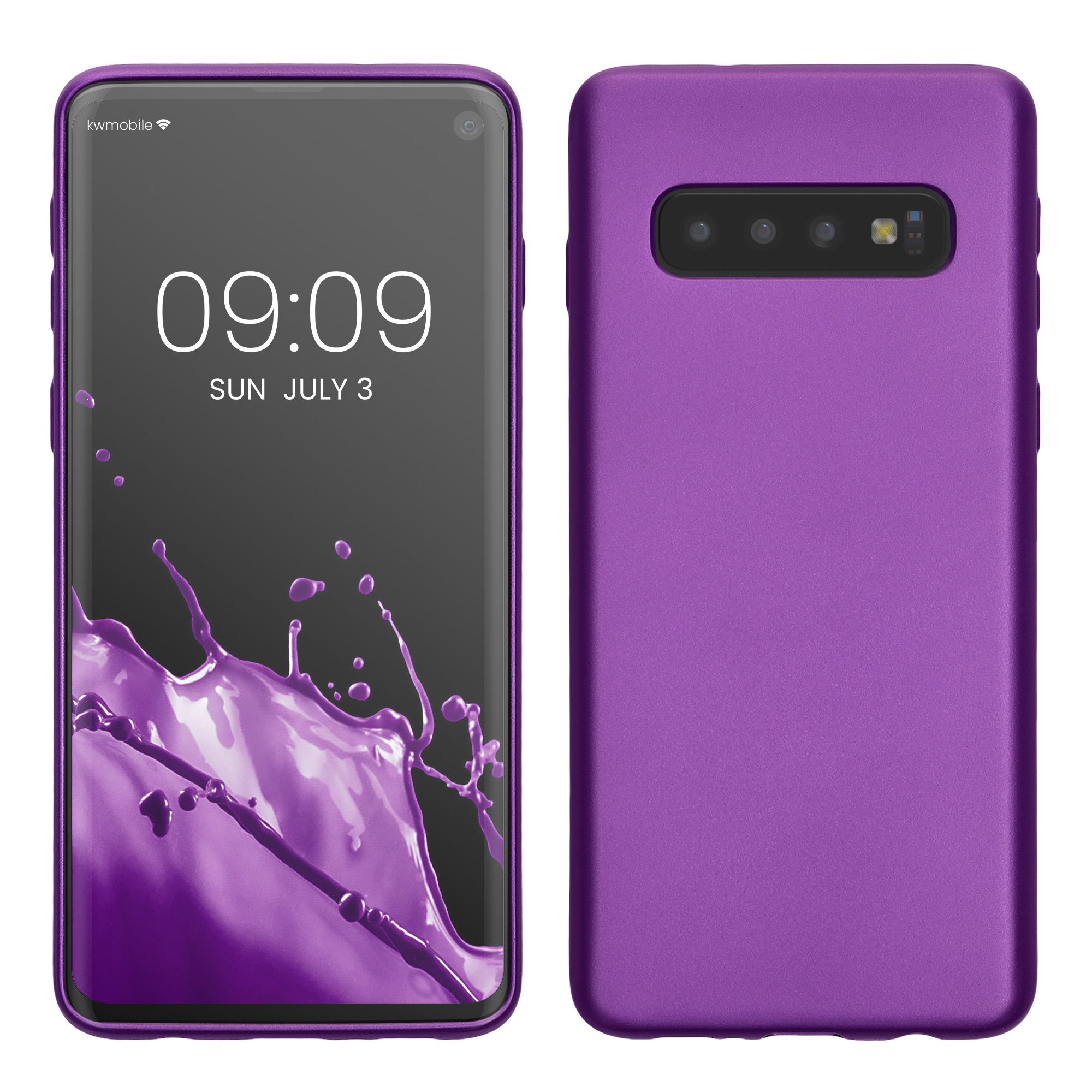 Metalický kryt na mobil Samsung Galaxy S10 kwmobile metalicky fialový