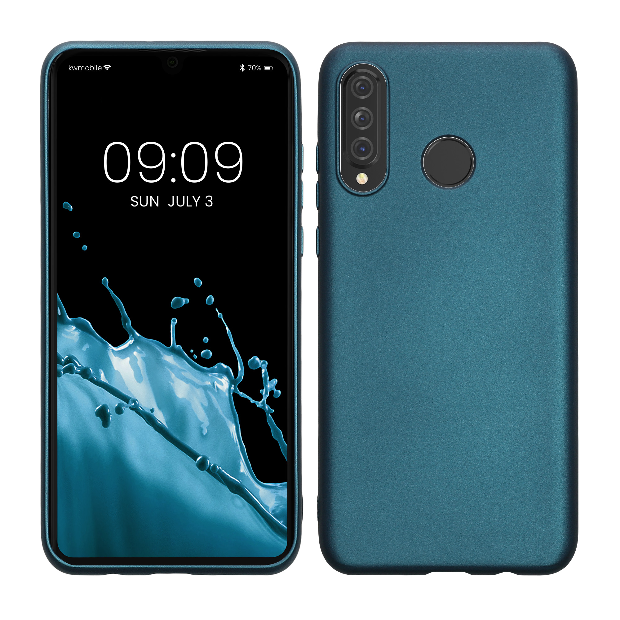 Kryt kwmobile Huawei P30 Lite, metalická karibská modrá