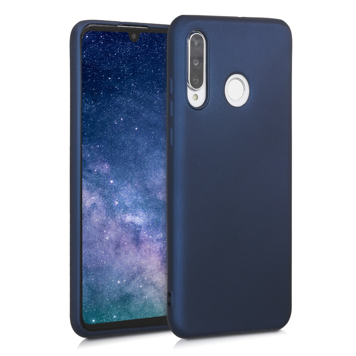 Kryt kwmobile Huawei P30 Lite, metalická tmavě modrá