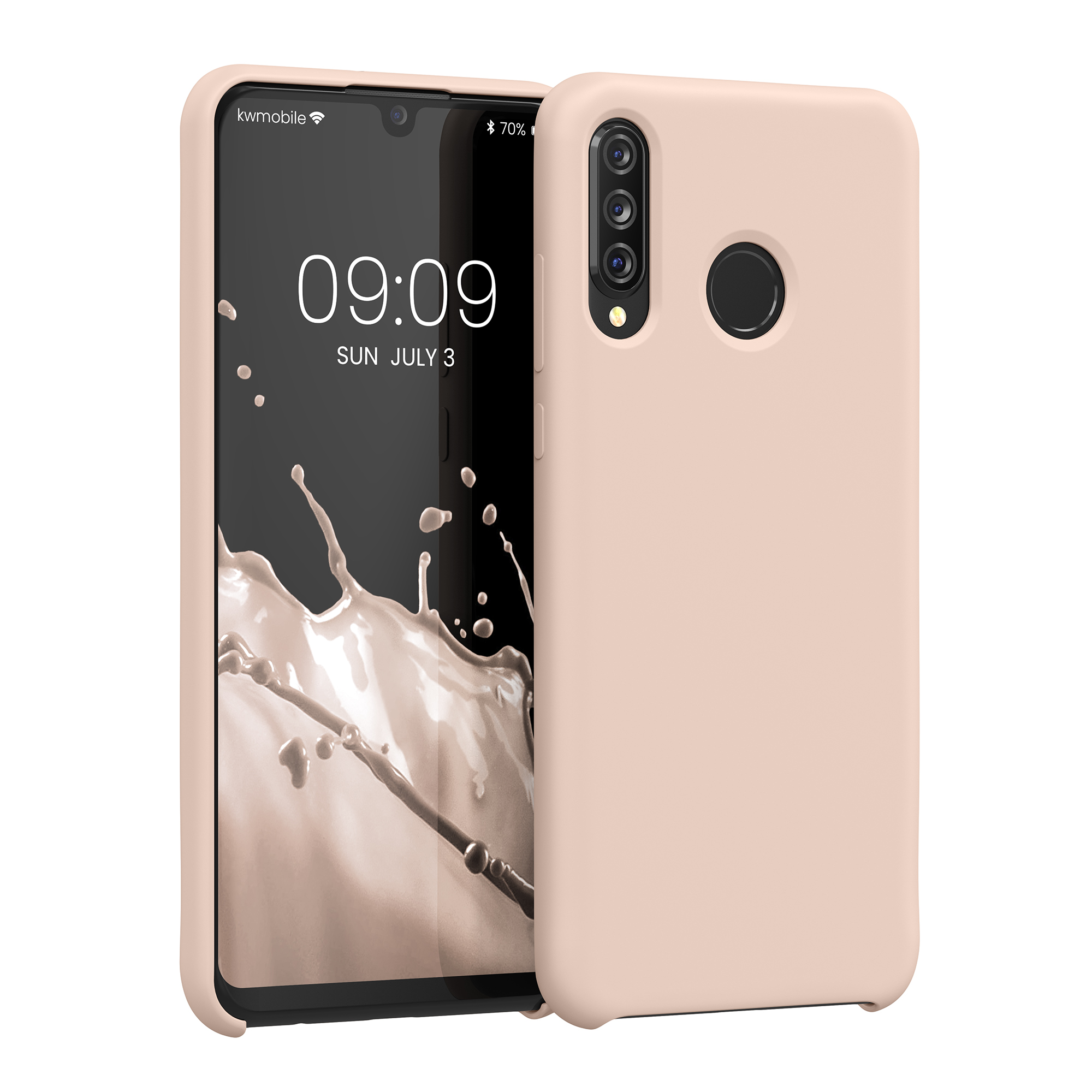 Pouzdro pro Huawei P30 Lite kwmobile silikonové - kokosová