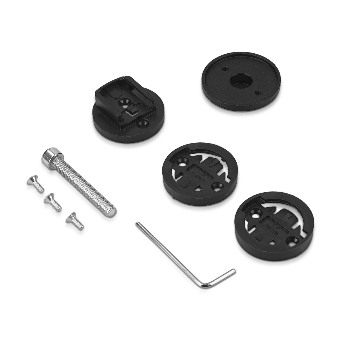 1x Držák na kolo kwmobile pro Garmin Edge / Bryton Rider / CatEye - Set of 1 Top Cap Mounts for Bike GPS Navigation