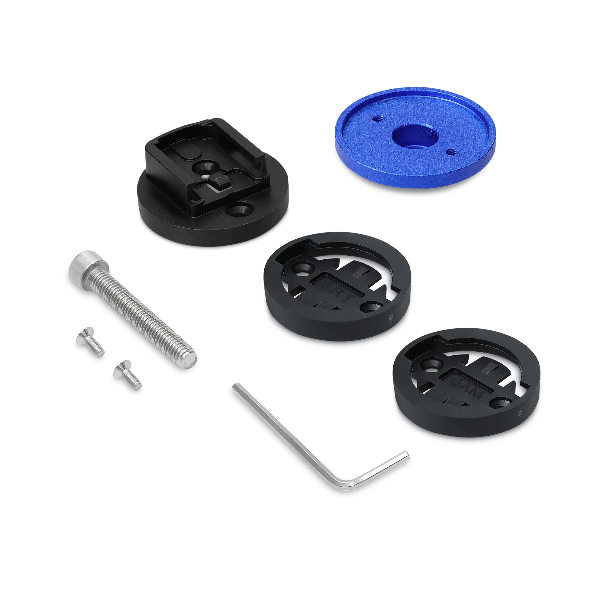 1x Držák na kolo kwmobile pro Garmin Edge / Bryton Rider / CatEye - Set of 1 Top Cap Mounts for Bike GPS Navigation
