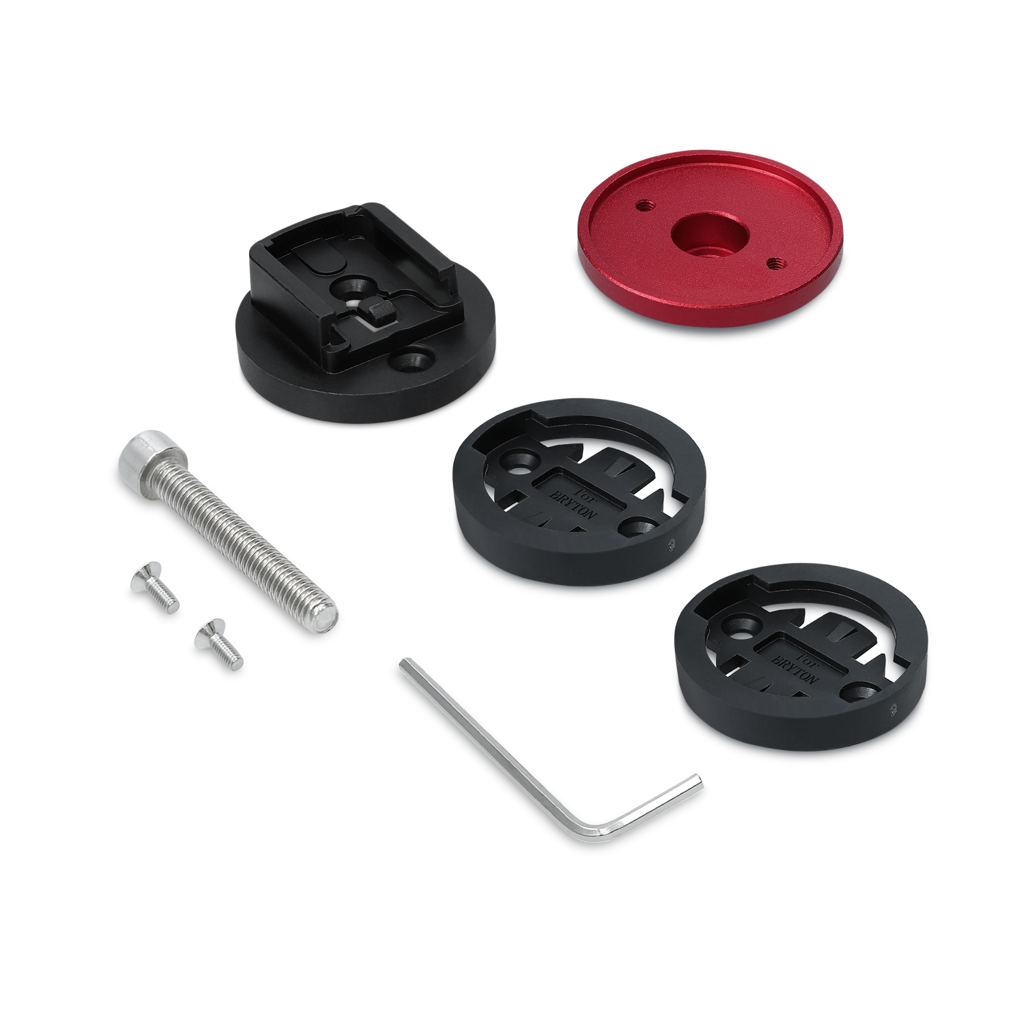 1x Držák na kolo kwmobile pro Garmin Edge / Bryton Rider / CatEye - Set of 1 Top Cap Mounts for Bike GPS Navigation