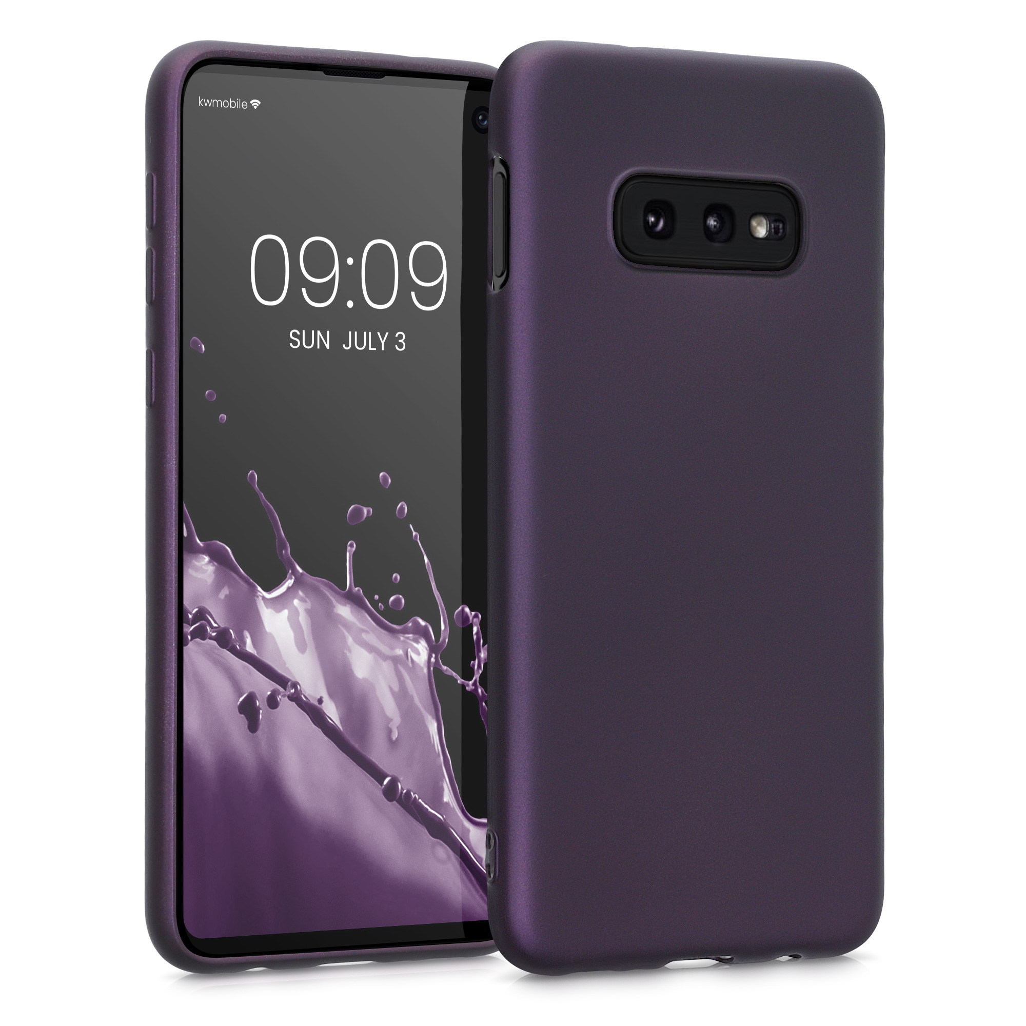 Pouzdro pro Samsung Galaxy S10e kwmobile tenké metalické silikonové - metalická bordó