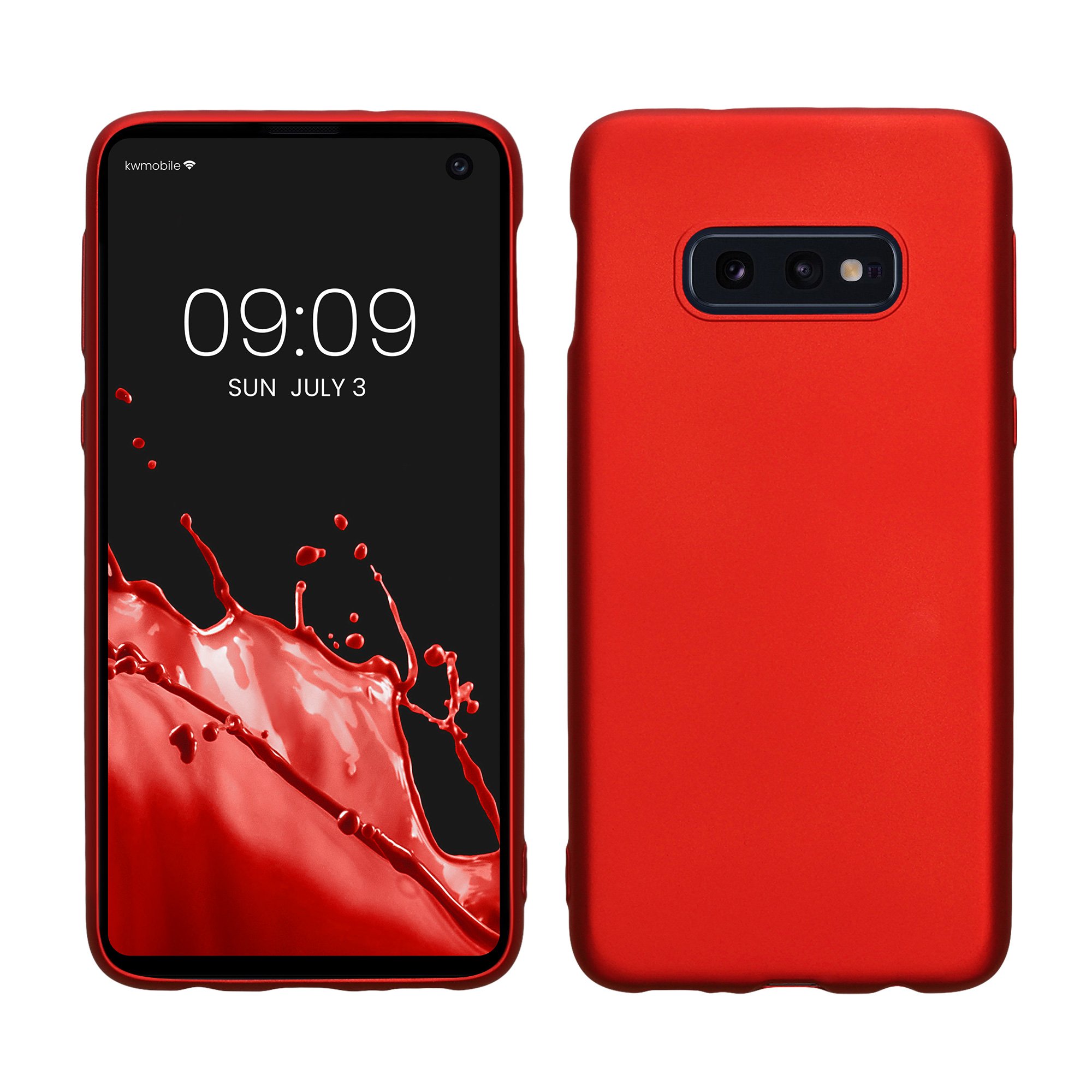 Metalický kryt na mobil Samsung Galaxy S10e kwmobile metalicky tmavě červený