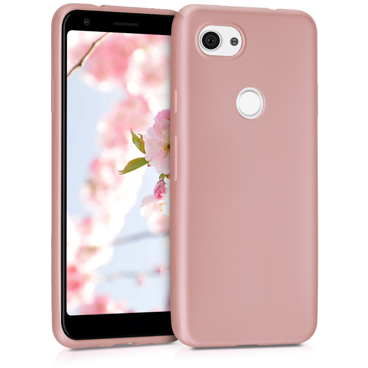 Zadní kryt kwmobile pro Google Pixel 3a - metalická růžově zlatá