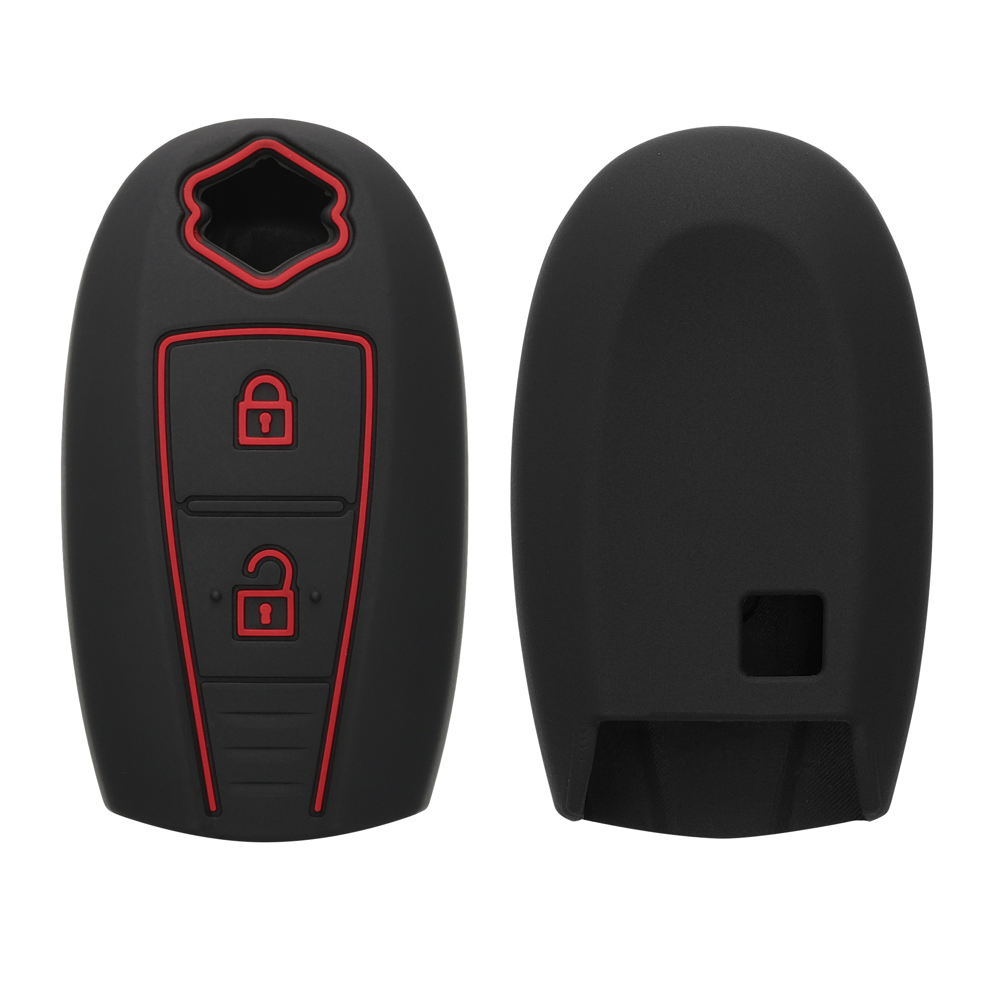 Pouzdro na klíč od auta Suzuki Sport 2 Button Car Key kwmobile - černá / červená