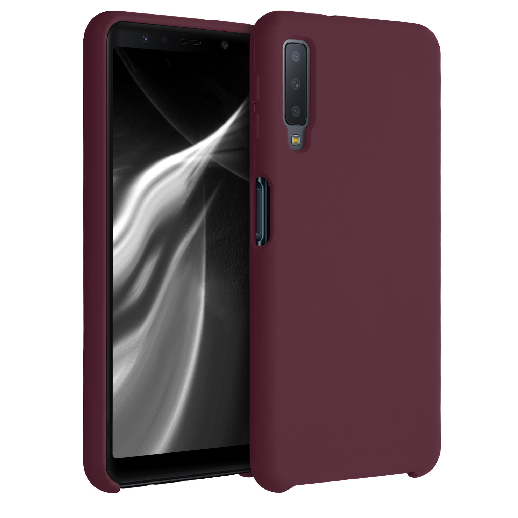 Kryt na mobil Samsung Galaxy A7 (2018) kwmobile TPU červený