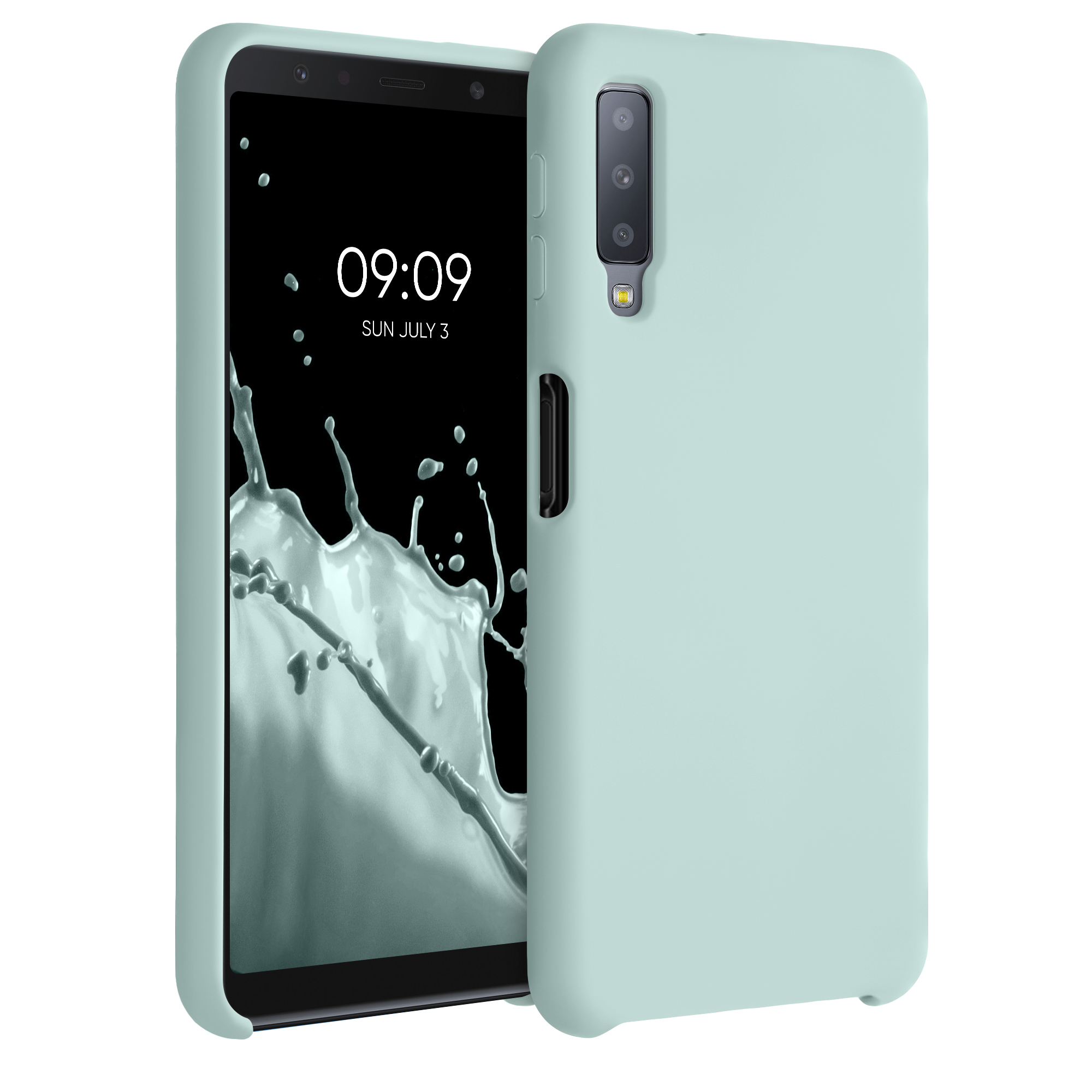 Kryt na mobil Samsung Galaxy A7 (2018) kwmobile TPU mintový