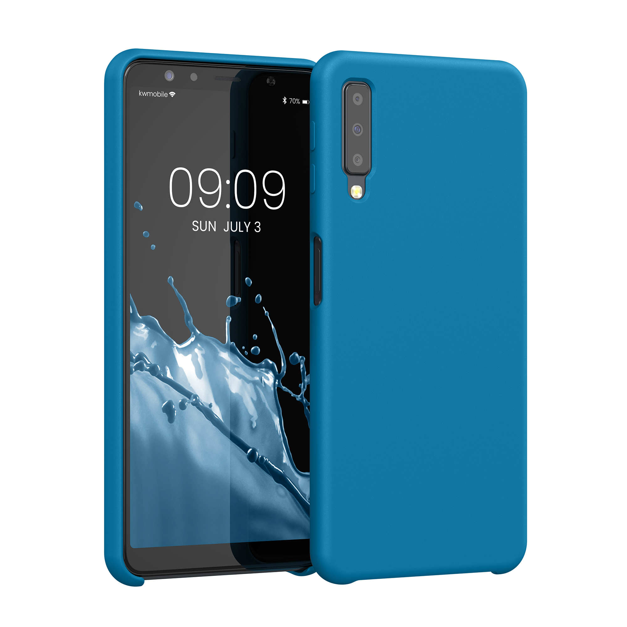 Kryt na mobil Samsung Galaxy A7 (2018) kwmobile TPU karibsky modrý