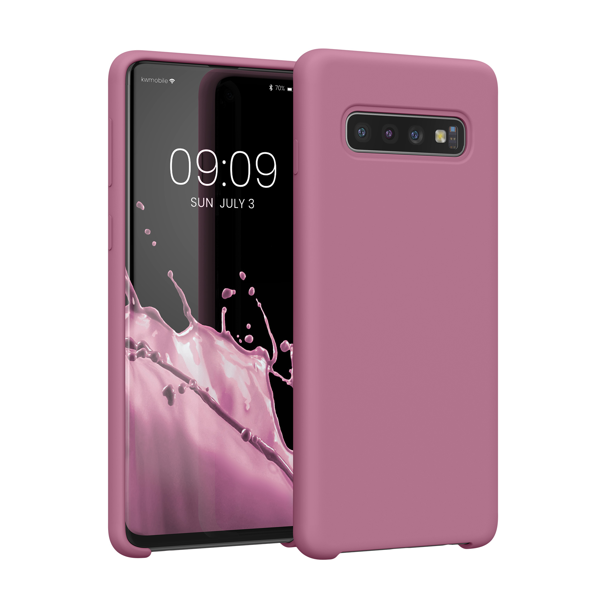 Kryt na mobil Samsung Galaxy S10 kwmobile TPU tmavě růžový