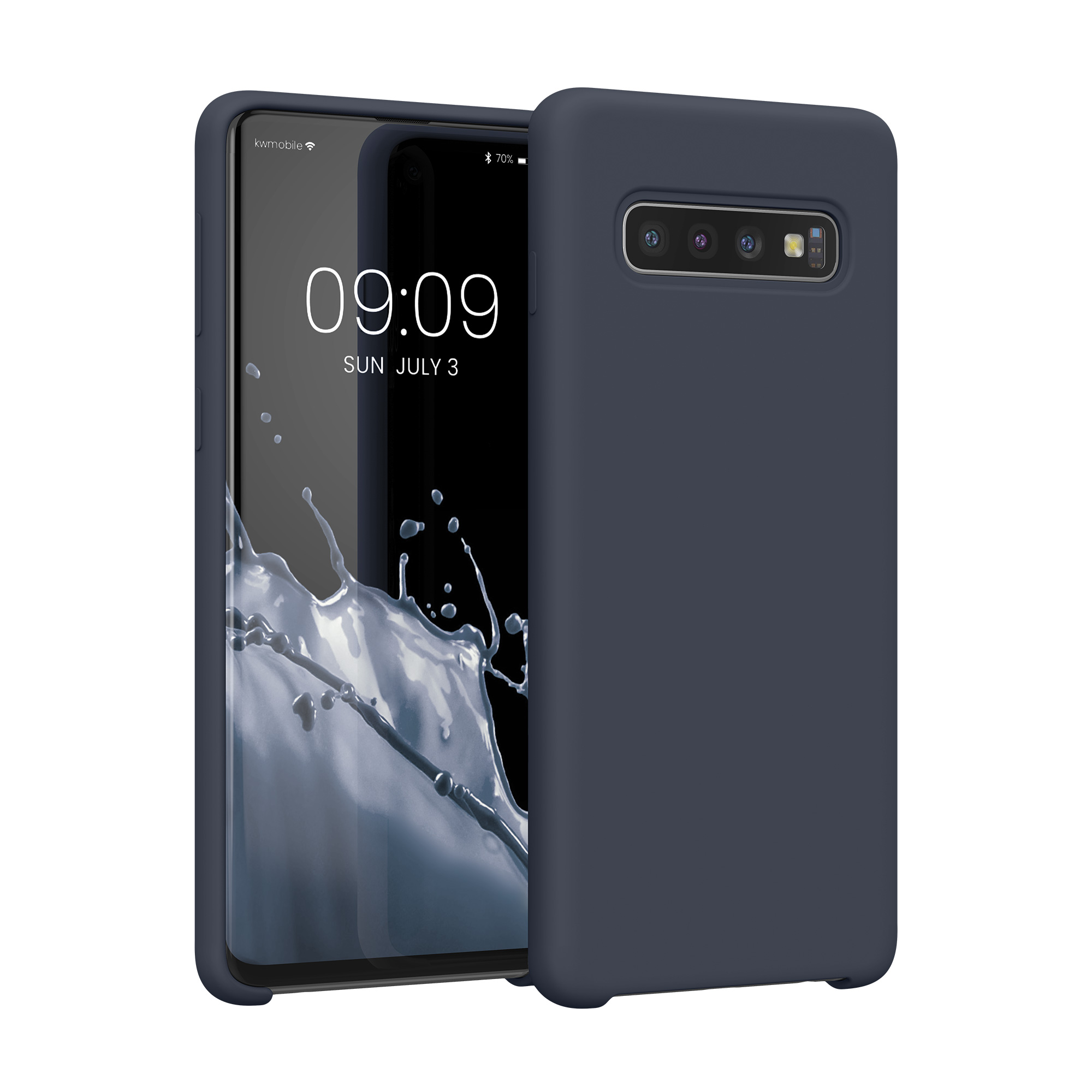 Kryt na mobil Samsung Galaxy S10 kwmobile TPU borůvkově modrý