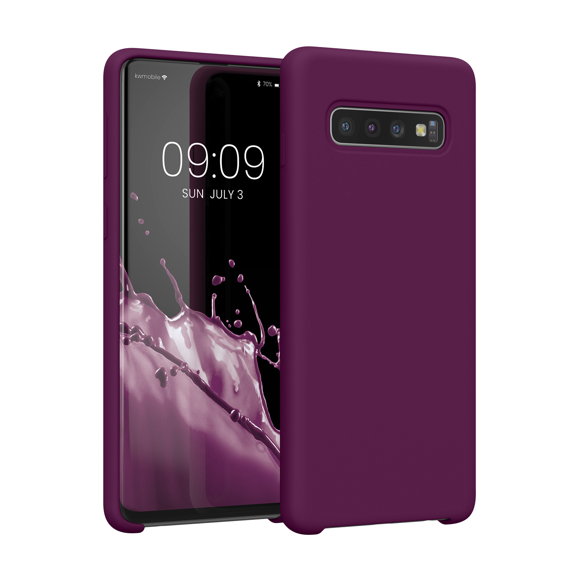 Kryt na mobil Samsung Galaxy S10 kwmobile TPU vínově fialový