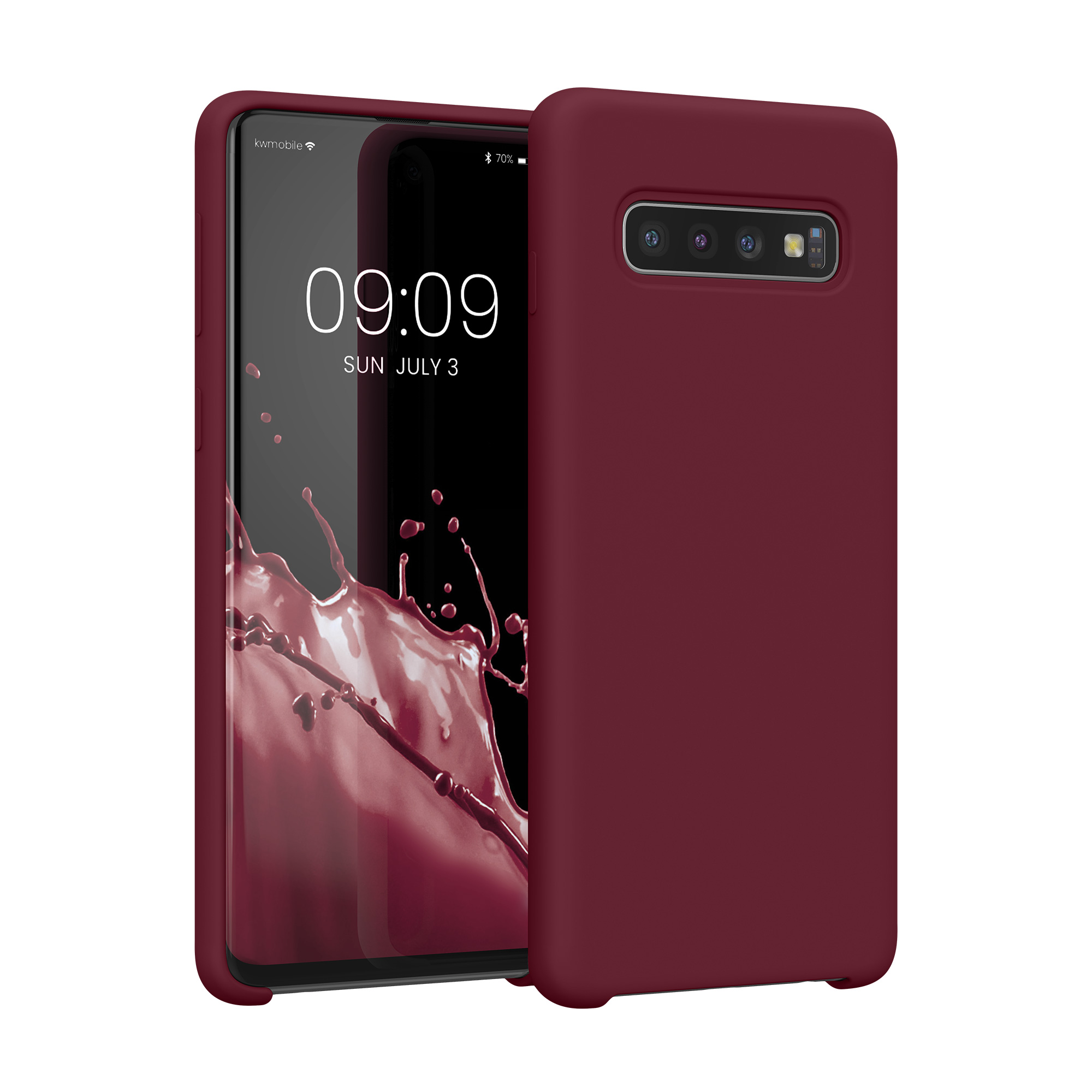 Kryt na mobil Samsung Galaxy S10 kwmobile TPU rebarborově červený