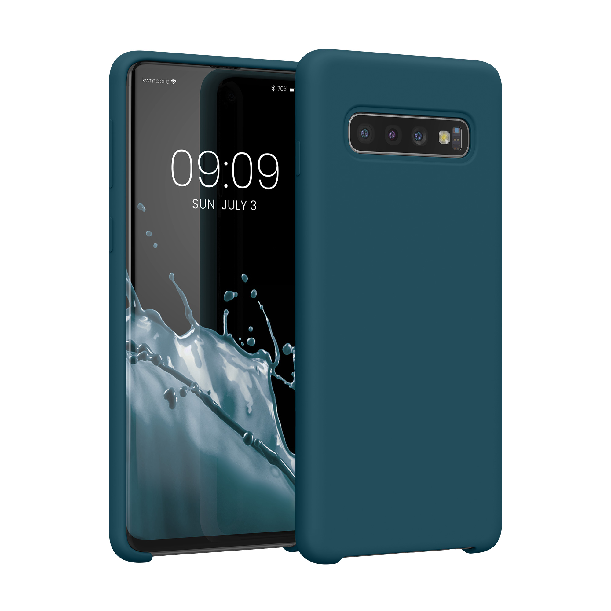 Kryt na mobil Samsung Galaxy S10 kwmobile TPU matně petrolejový
