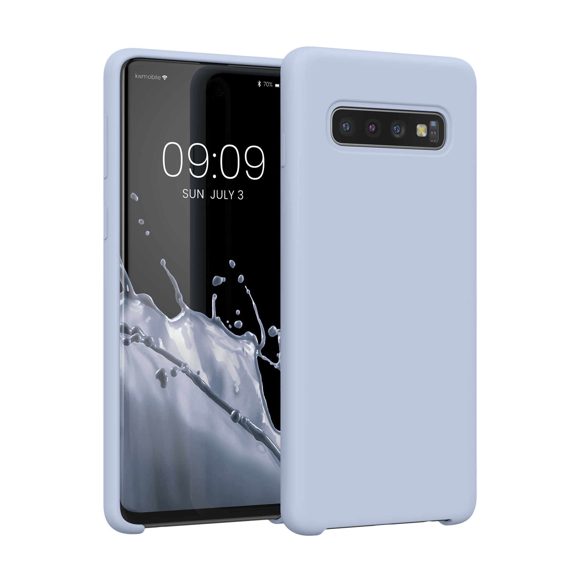 Kryt na mobil Samsung Galaxy S10 kwmobile TPU matně světle modrý