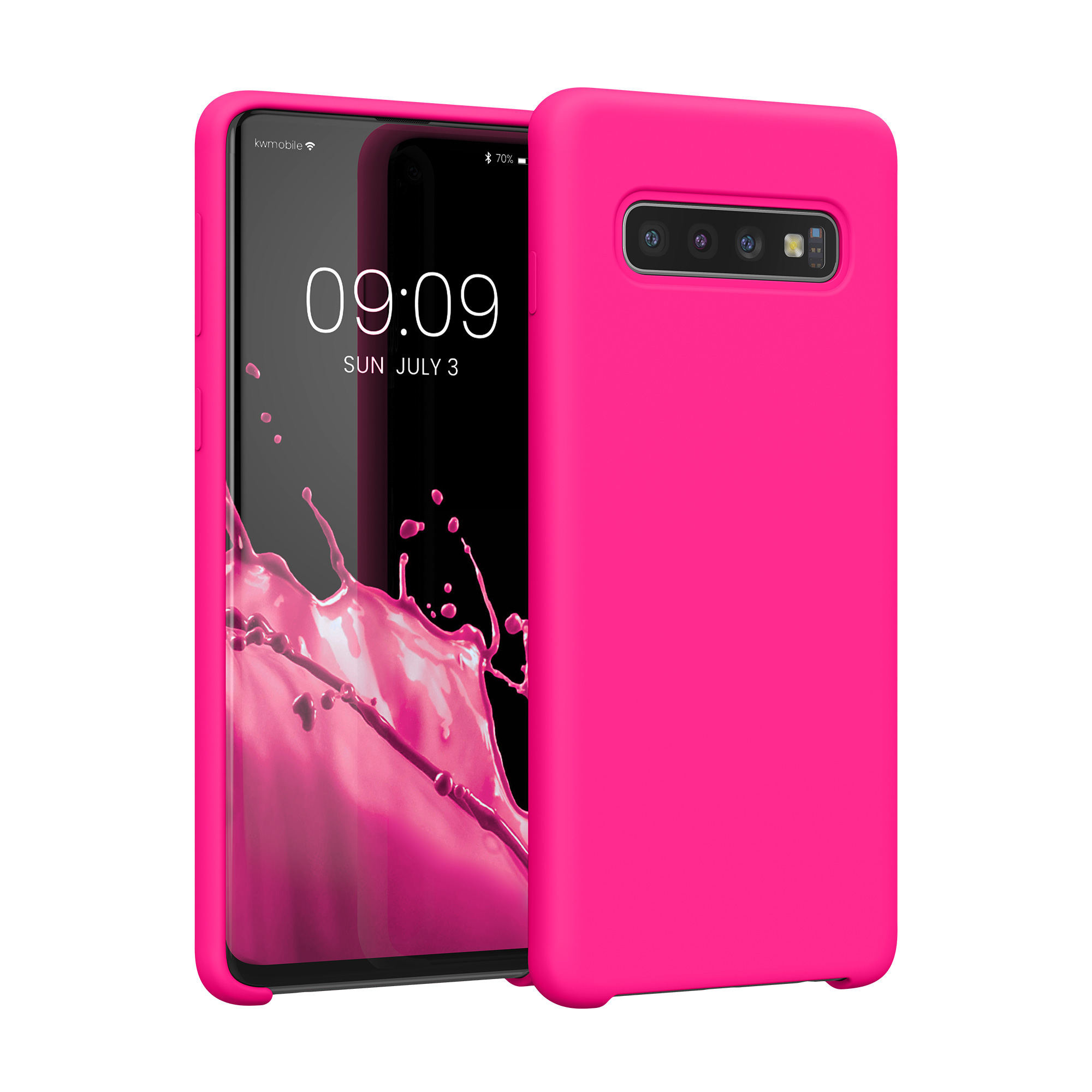 Kryt na mobil Samsung Galaxy S10 kwmobile TPU neonově růžový