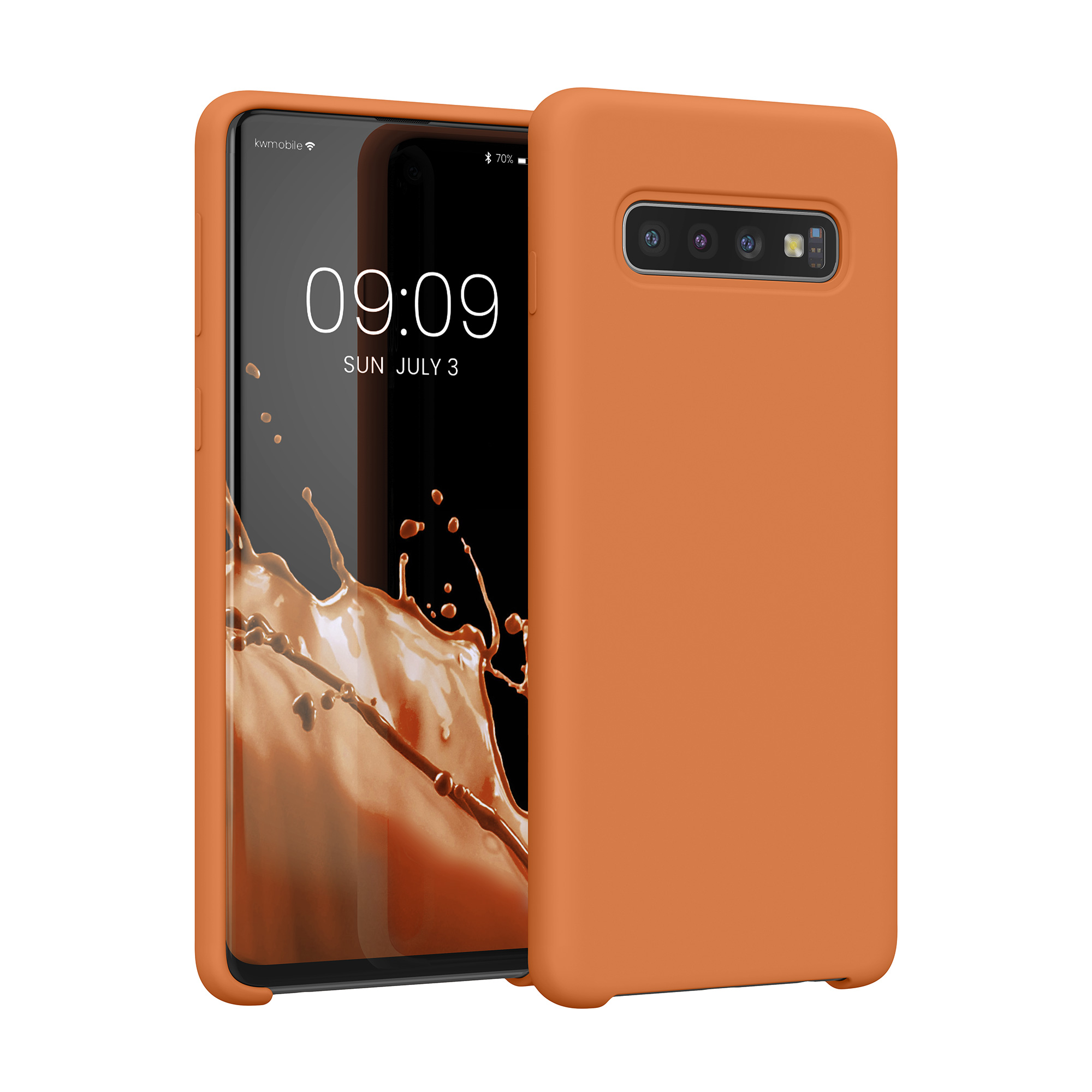 Kryt na mobil Samsung Galaxy S10 kwmobile TPU Warm Apricot