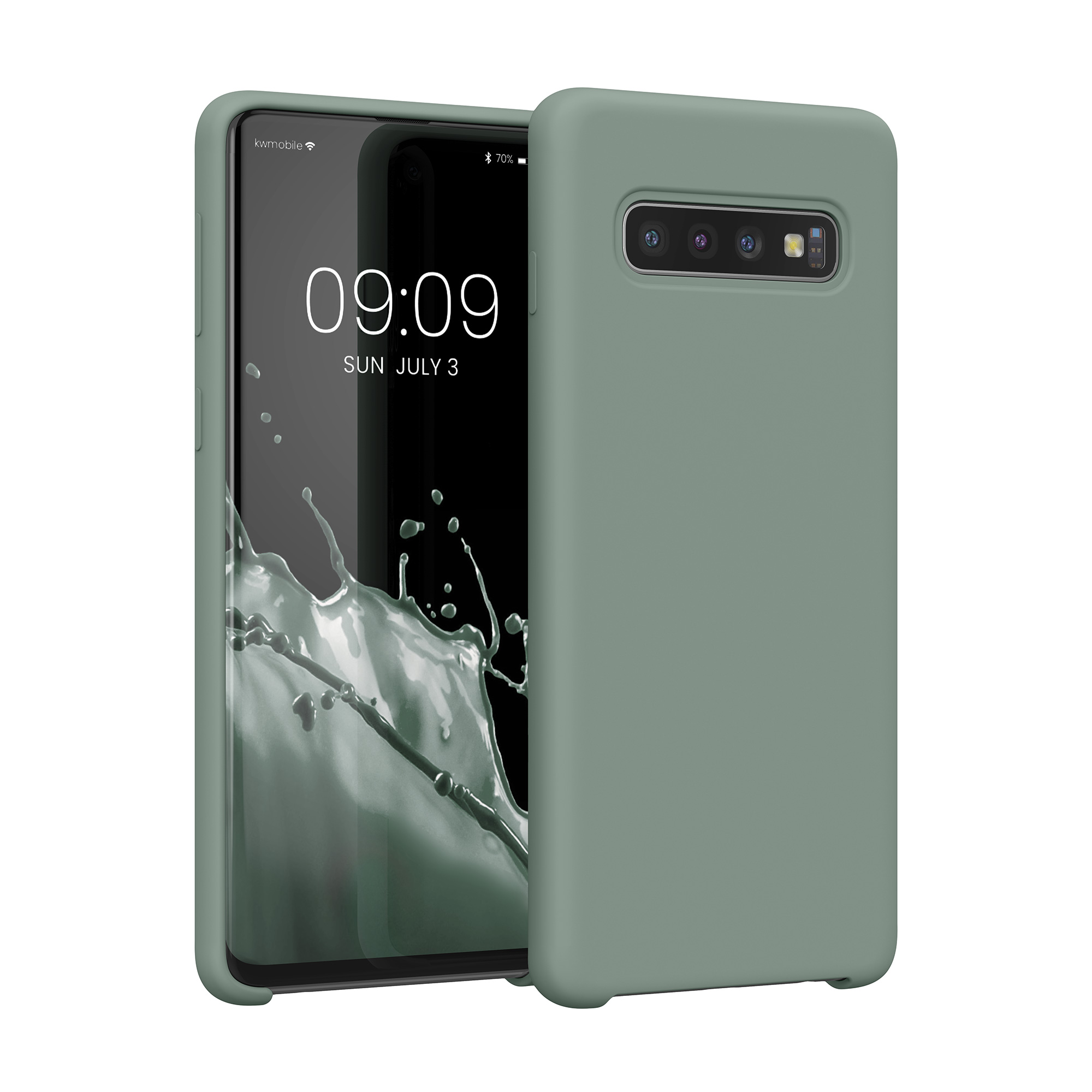 Kryt na mobil Samsung Galaxy S10 kwmobile TPU Rainwashed Green