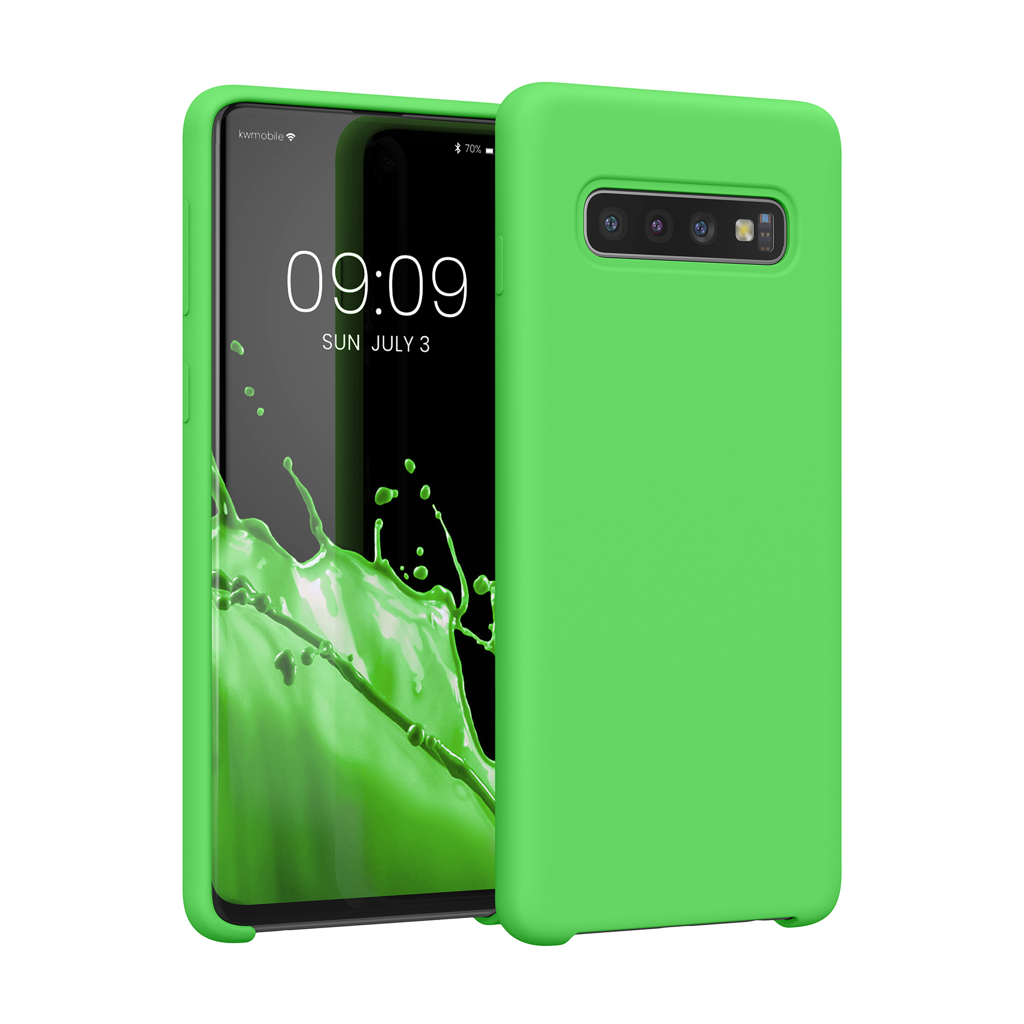 Kryt na mobil Samsung Galaxy S10 kwmobile TPU limetkově zelený