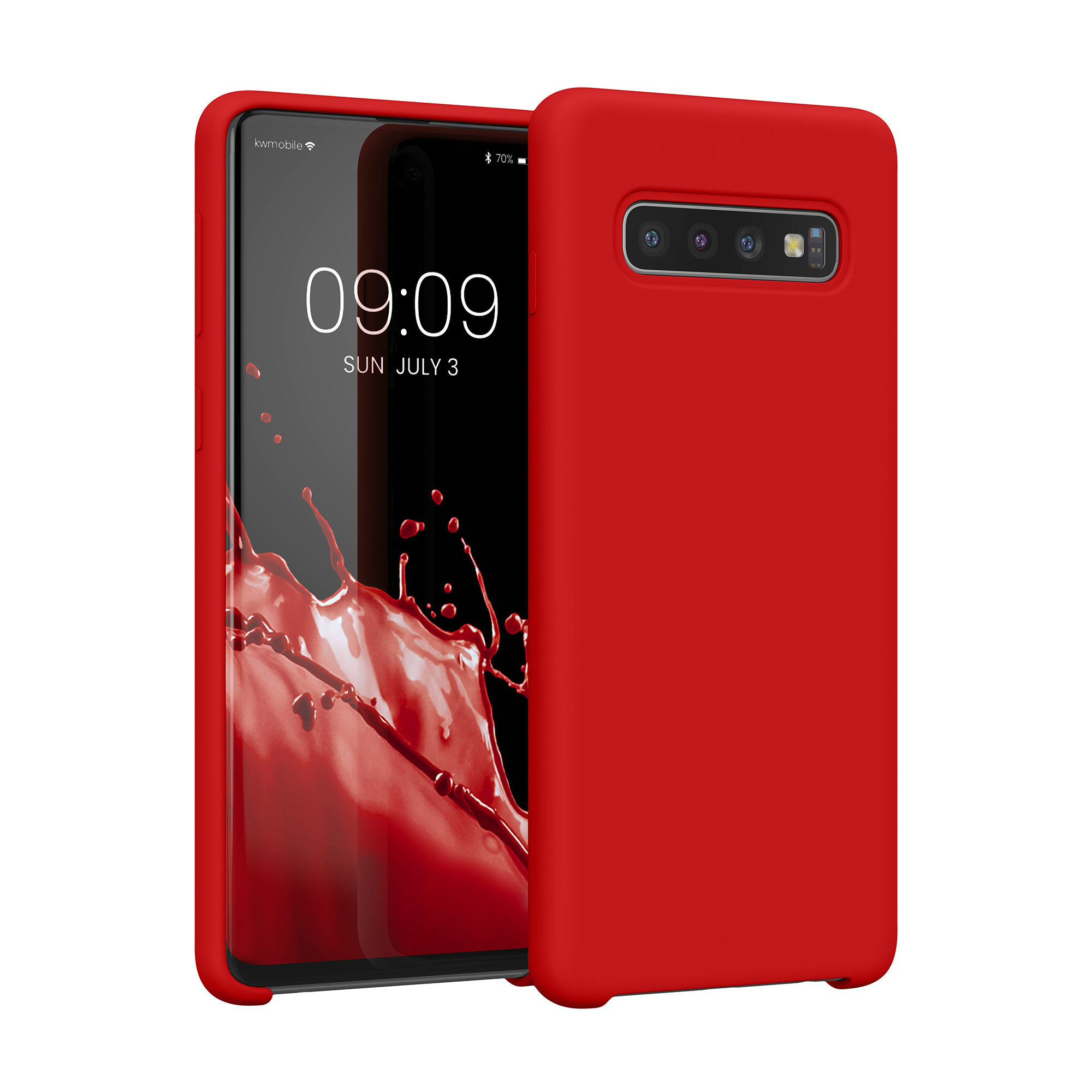 Kryt na mobil Samsung Galaxy S10 kwmobile TPU klasicky červený