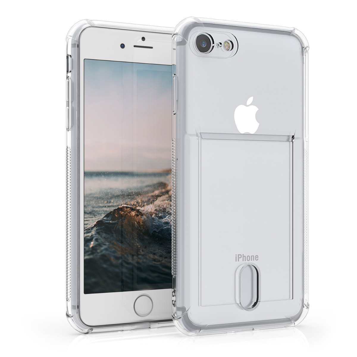 Transparentní TPU kryt kwmobile pro iPhone SE 2022/2020/8/7 - transparentní