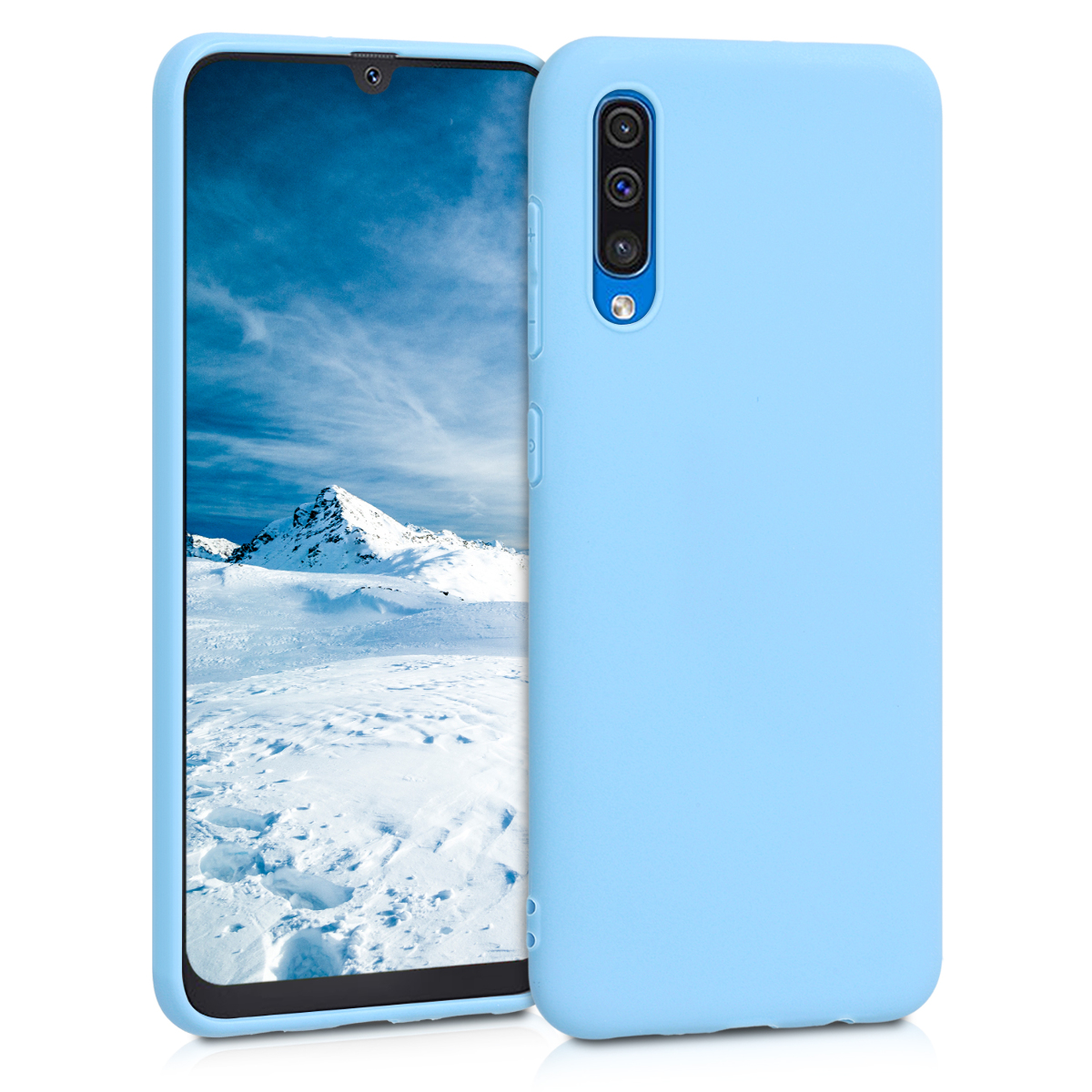 Kryt na mobil Samsung Galaxy A50 kwmobile TPU Holubí modrá