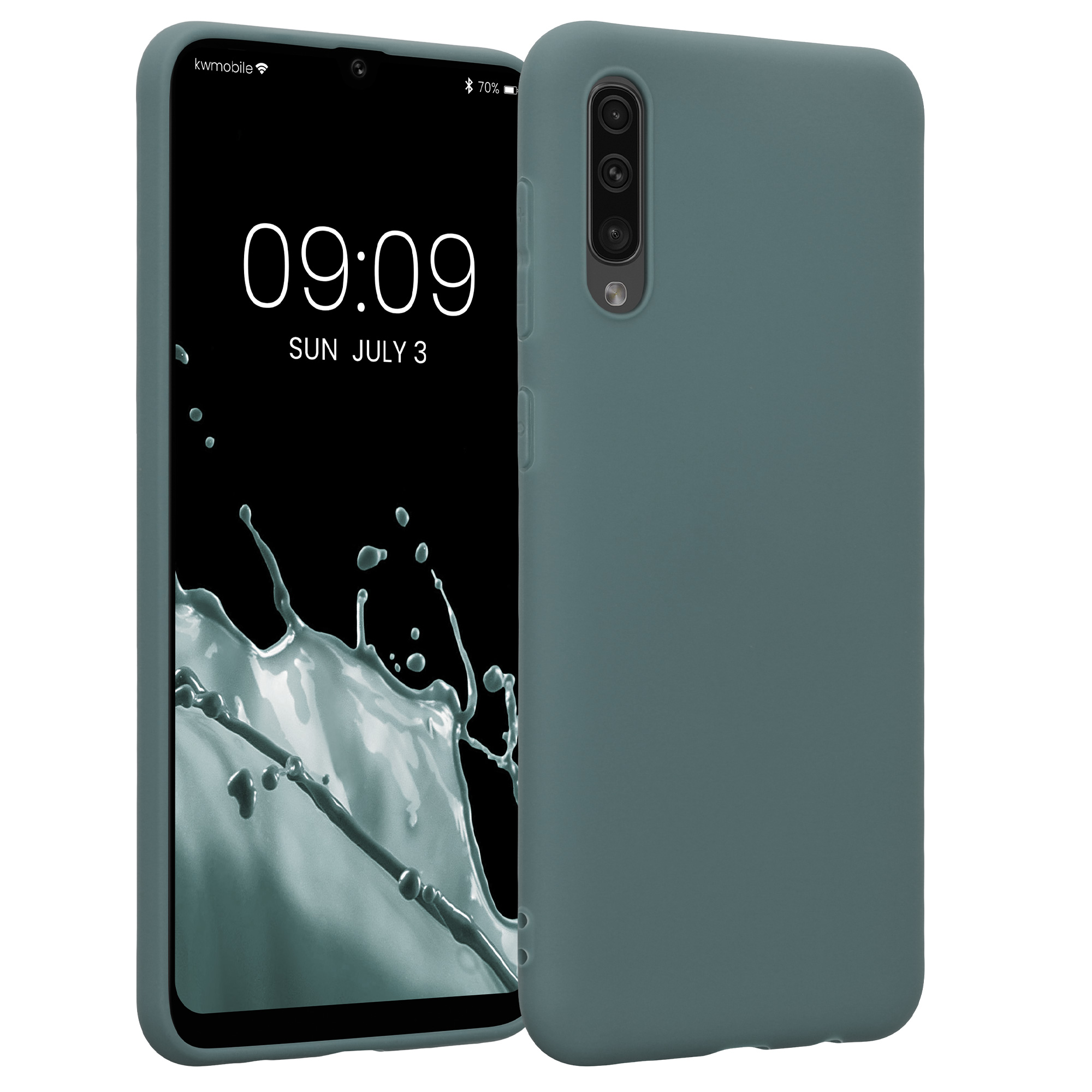 Kryt na mobil Samsung Galaxy A50 kwmobile TPU Modro-zelená