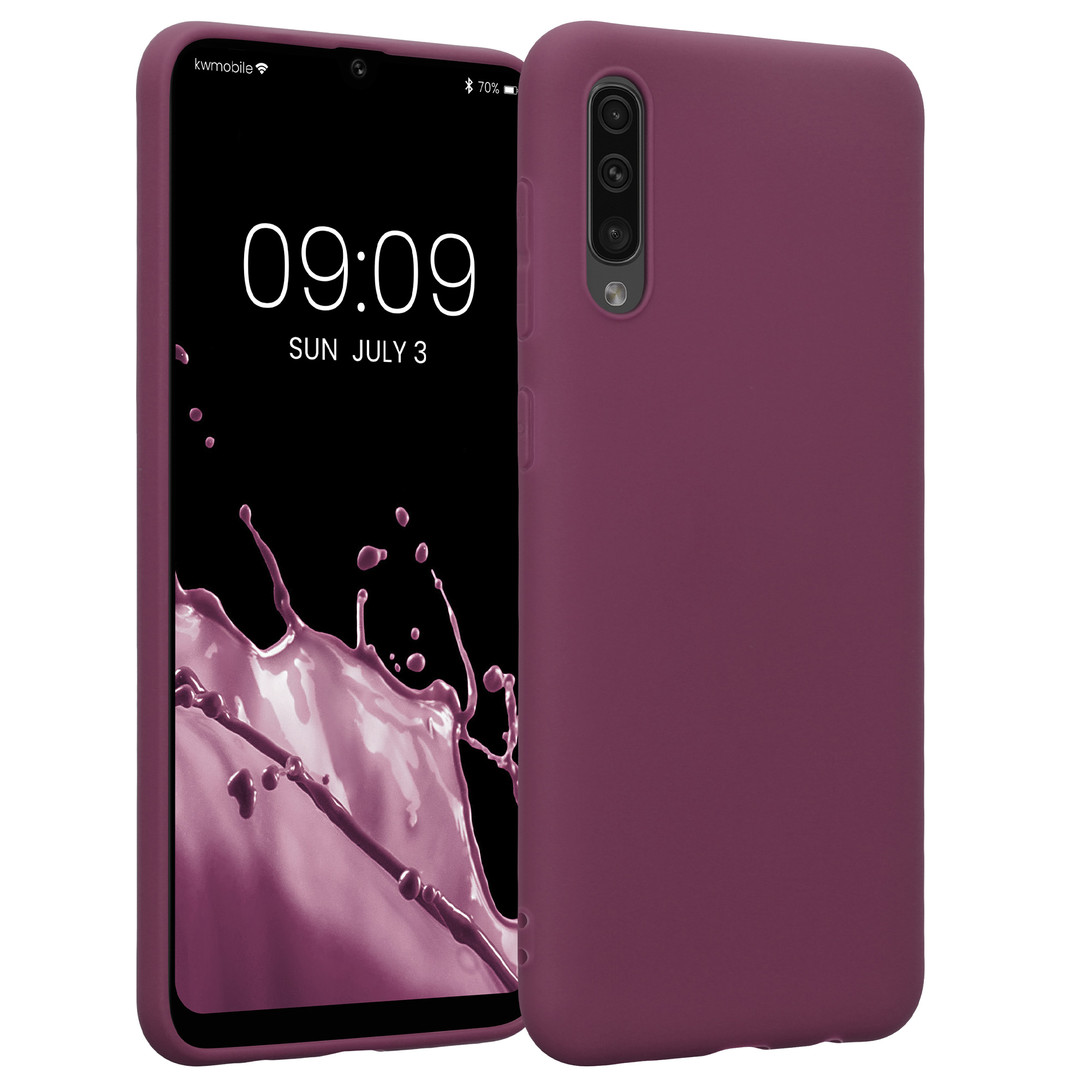 Kryt na mobil Samsung Galaxy A50 kwmobile TPU Bordeaux fialová