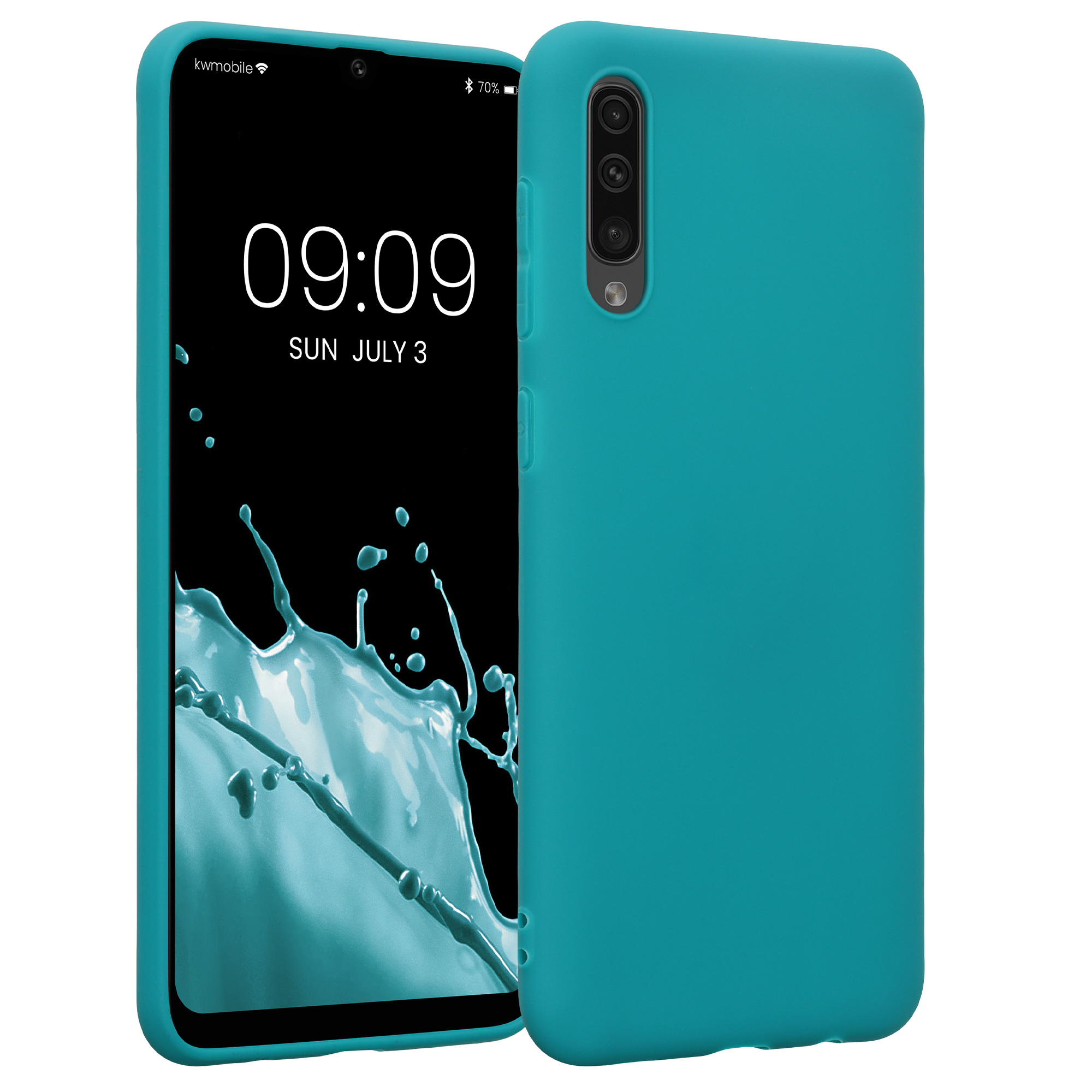 Kryt na mobil Samsung Galaxy A50 kwmobile TPU Matná petrolejová