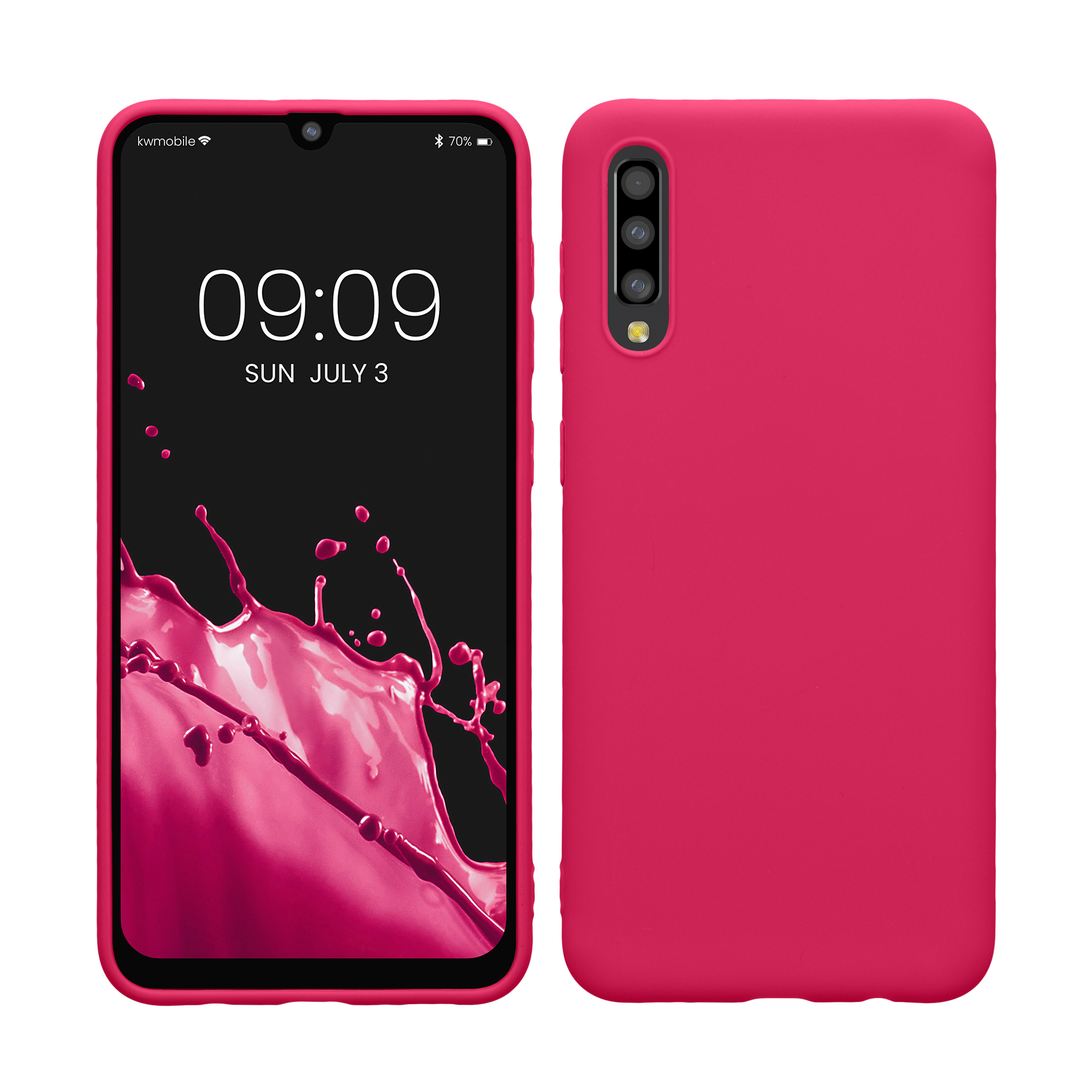 Kryt na mobil Samsung Galaxy A50 kwmobile TPU Neonová růžová