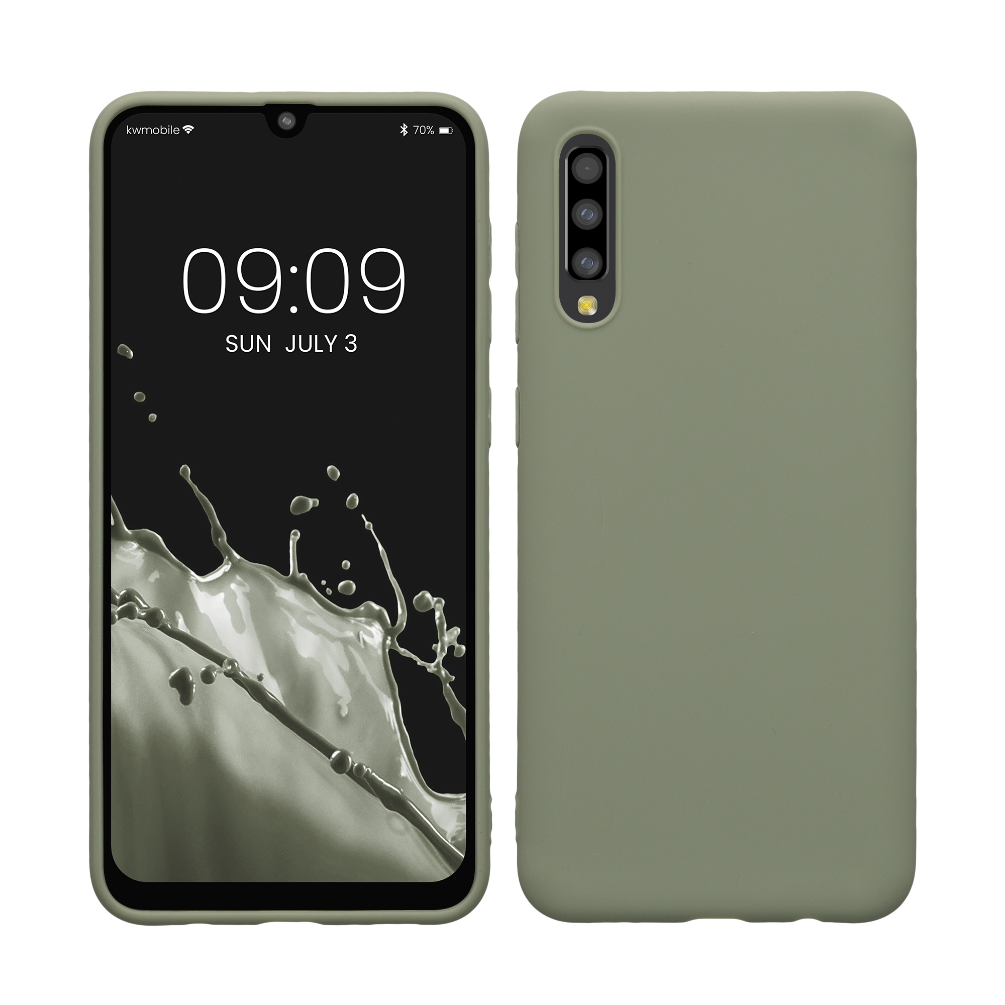 Kryt na mobil Samsung Galaxy A50 kwmobile TPU Šedo-zelená
