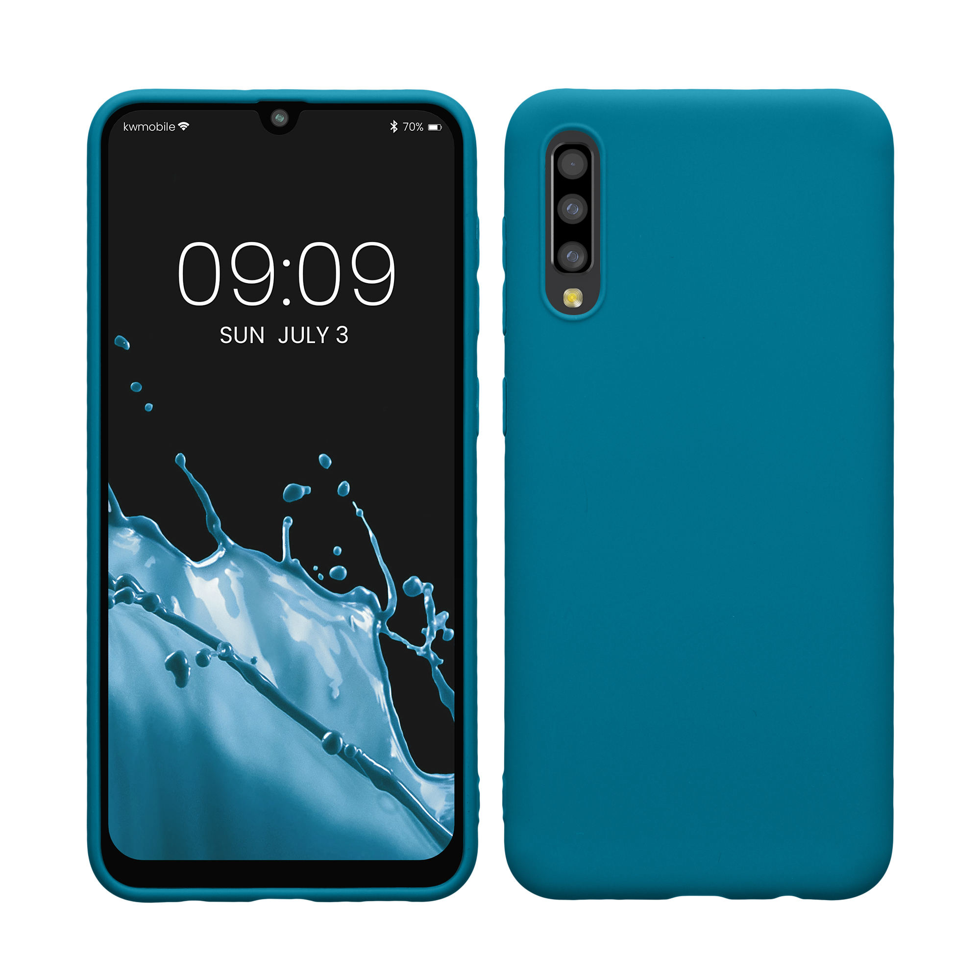 Kryt na mobil Samsung Galaxy A50 kwmobile TPU Karibská modrá