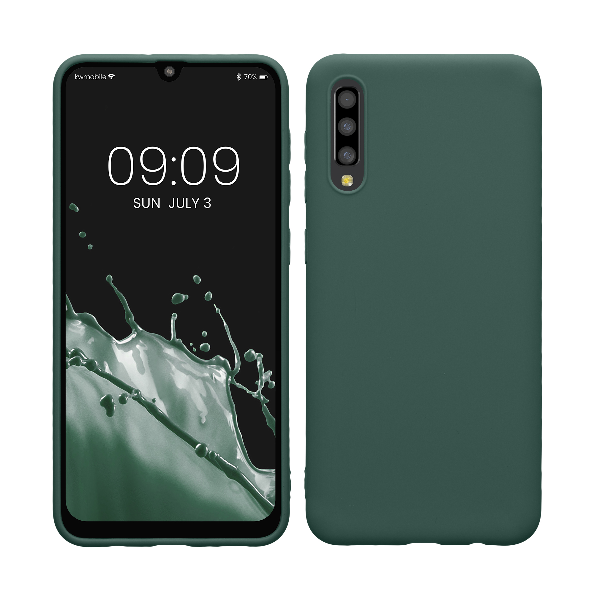 Kryt na mobil Samsung Galaxy A50 kwmobile TPU Lesní zelená