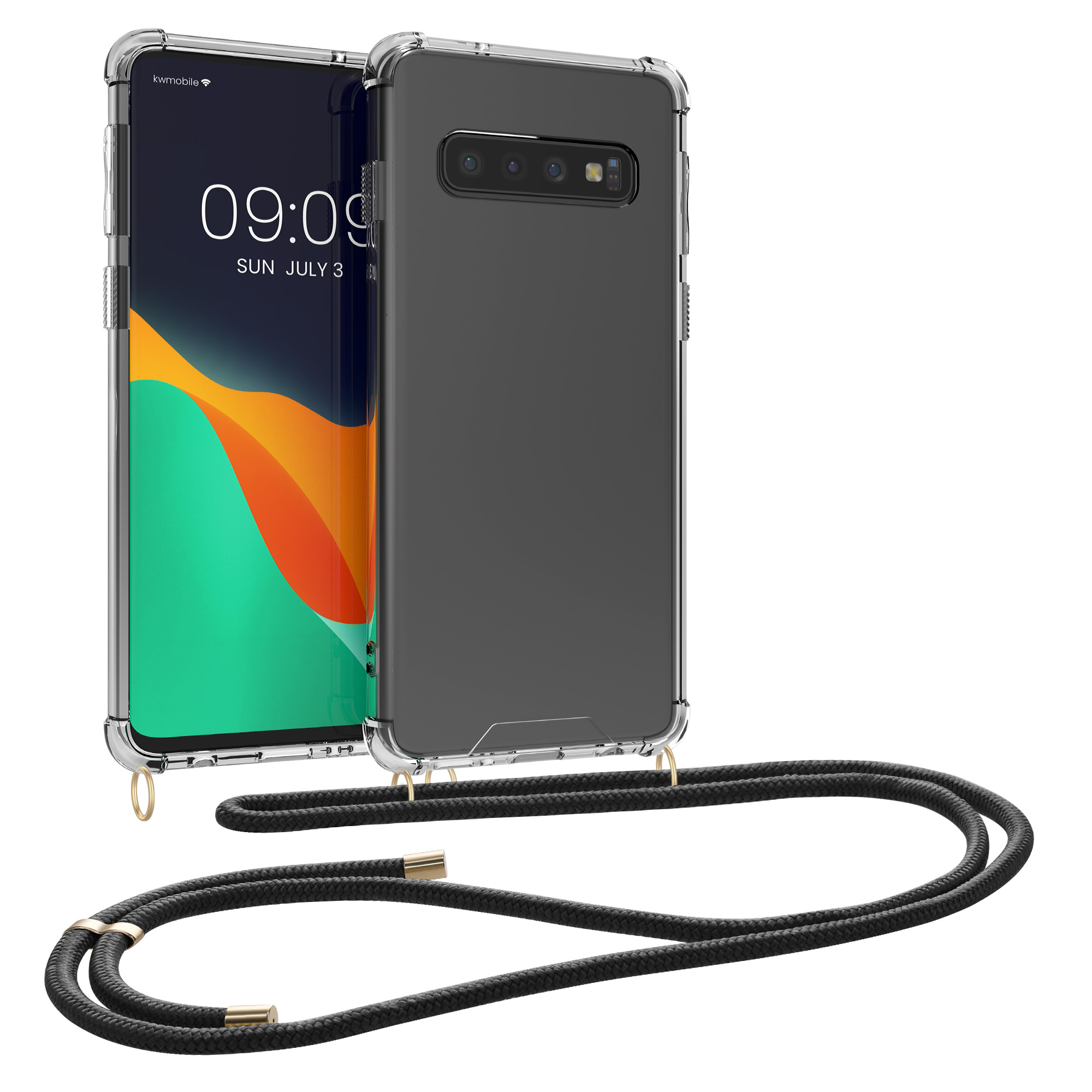 Crossbody kryt na mobil Samsung Galaxy S10 kwmobile transparentní