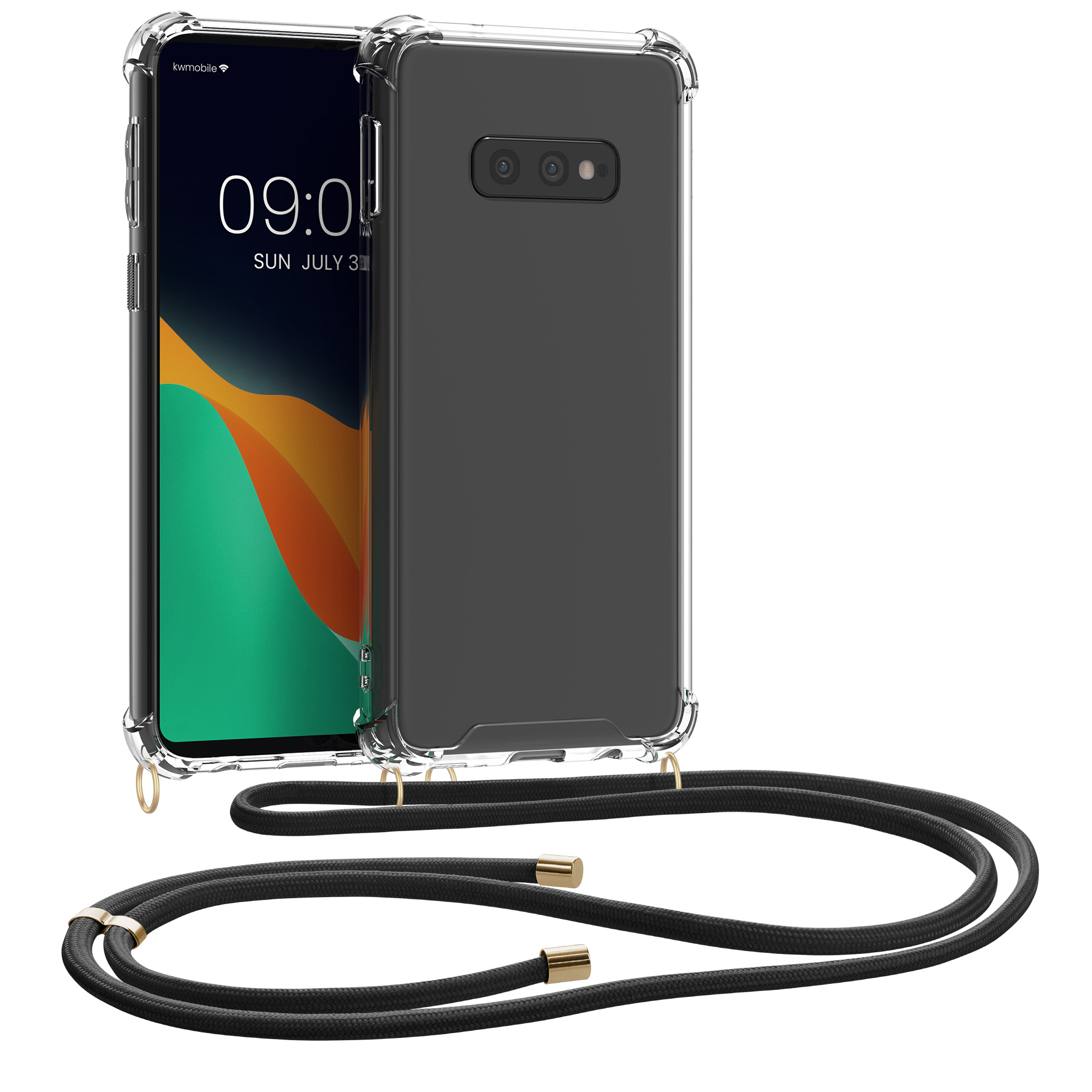 Crossbody kryt na mobil Samsung Galaxy S10e kwmobile transparentní