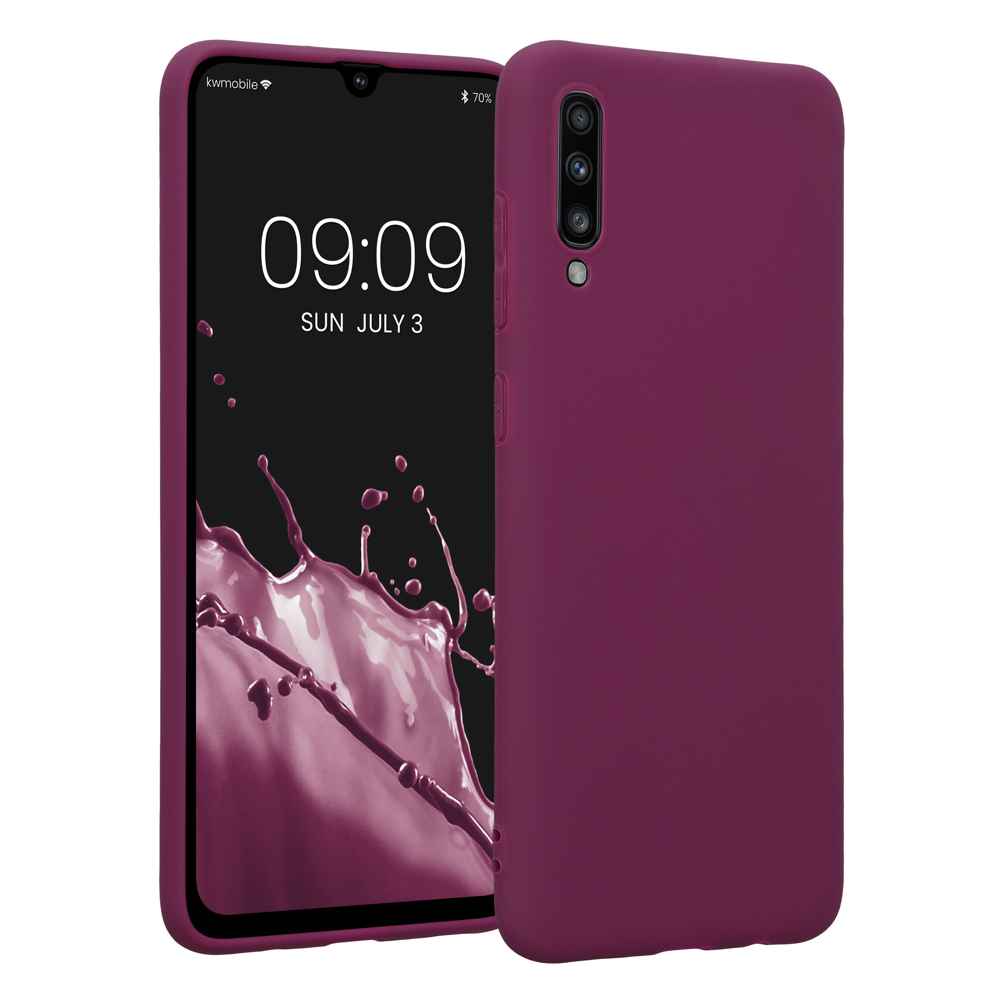 Kryt na mobil Samsung Galaxy A70 kwmobile TPU vínově fialový