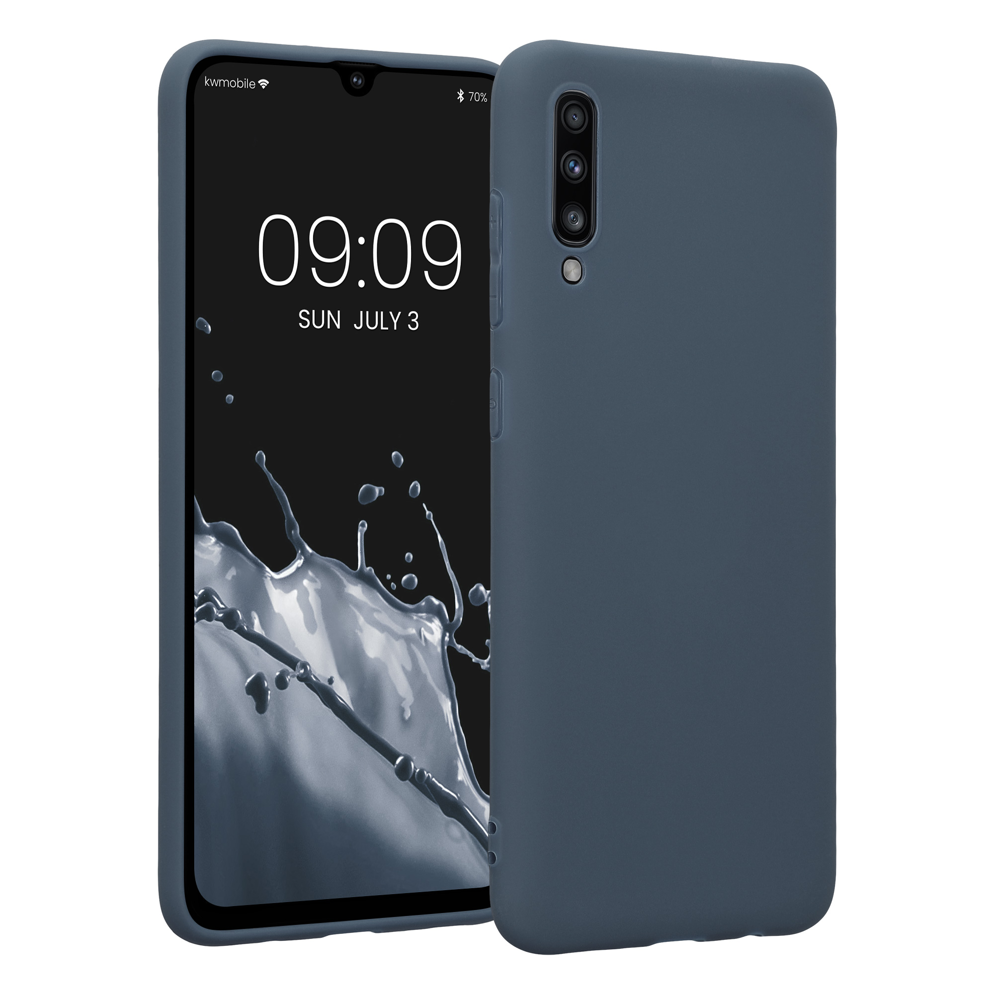 Kryt na mobil Samsung Galaxy A70 kwmobile TPU tmavě břidlicový