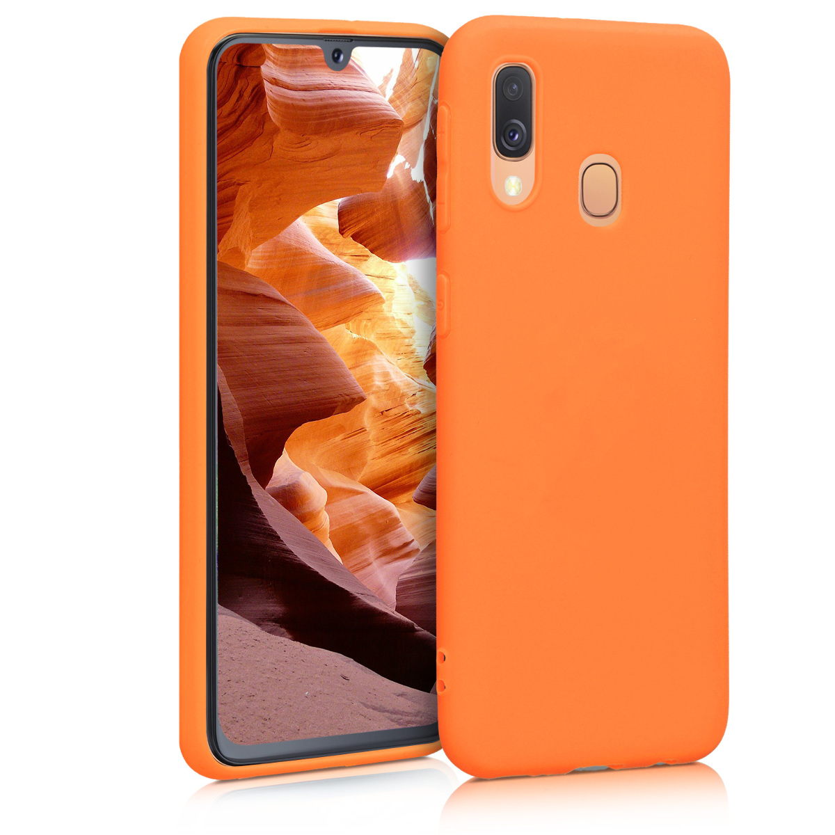 Kryt na mobil Samsung Galaxy A40 kwmobile TPU Ovocná oranžová