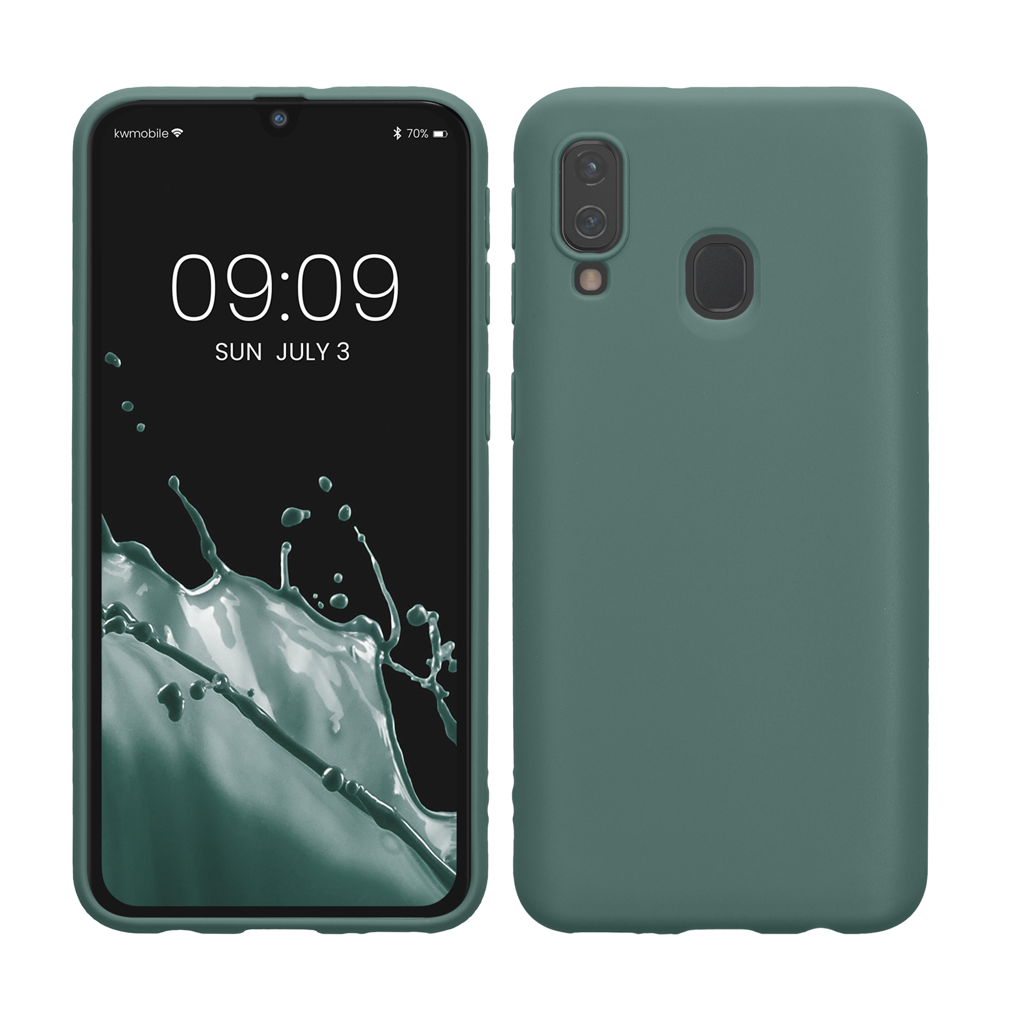 Pouzdro pro Samsung Galaxy A40 kwmobile TPU - modrozelená